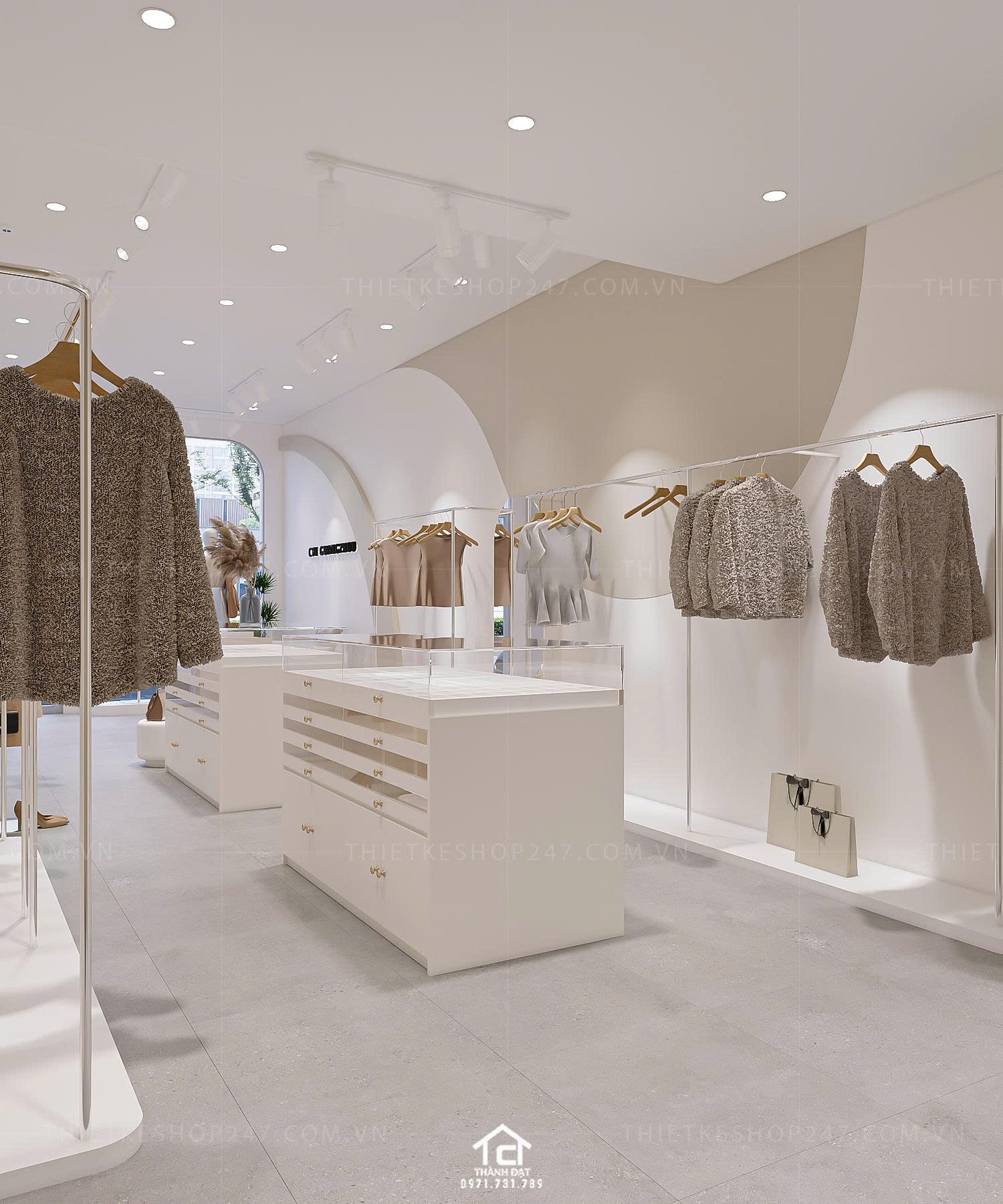thiết kế shop thời trang đẹp năng động