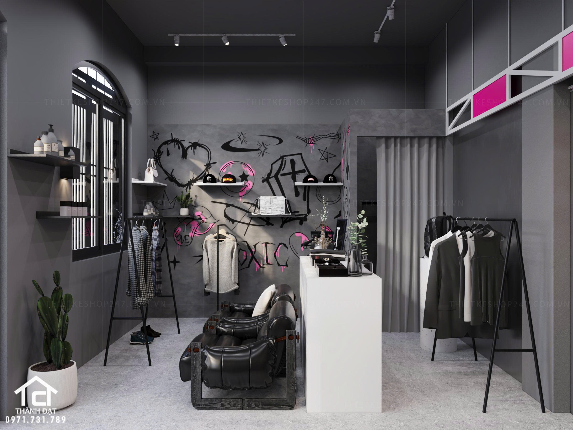 thiết kế shop thời trang đẹp nổi bật