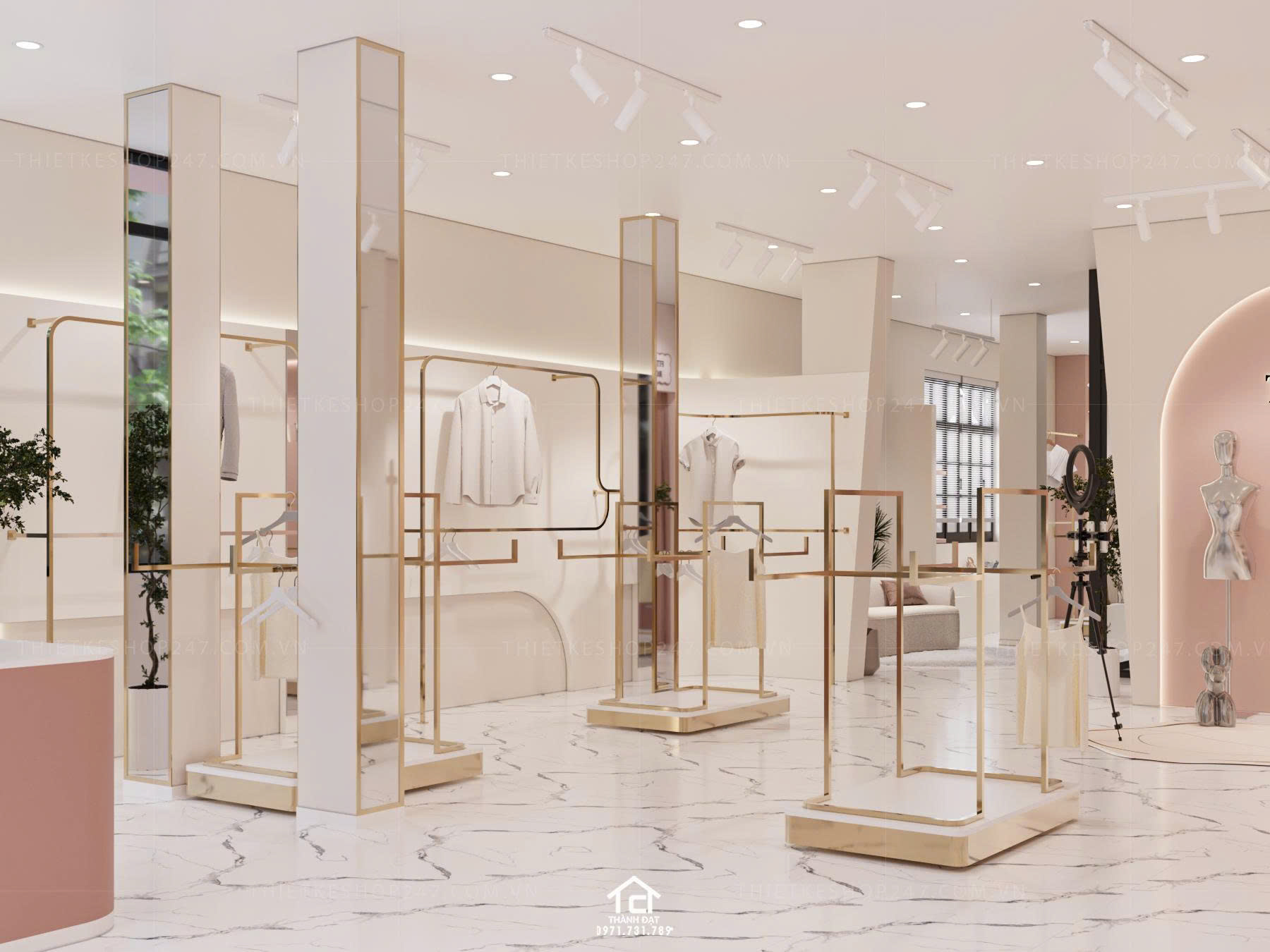 thiết kế shop thời trang đẹp nổi bật