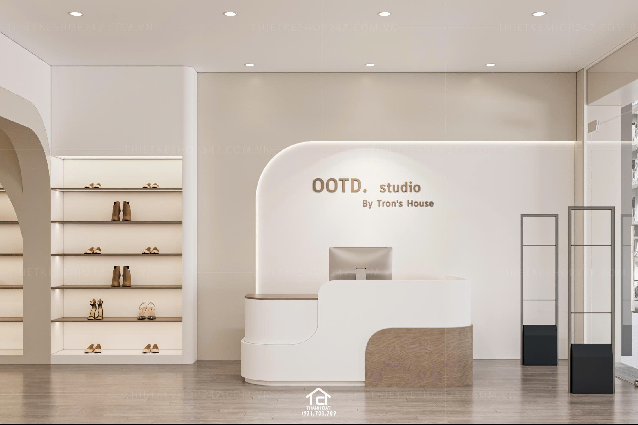 thiết kế shop thời trang đẹp nữ tính