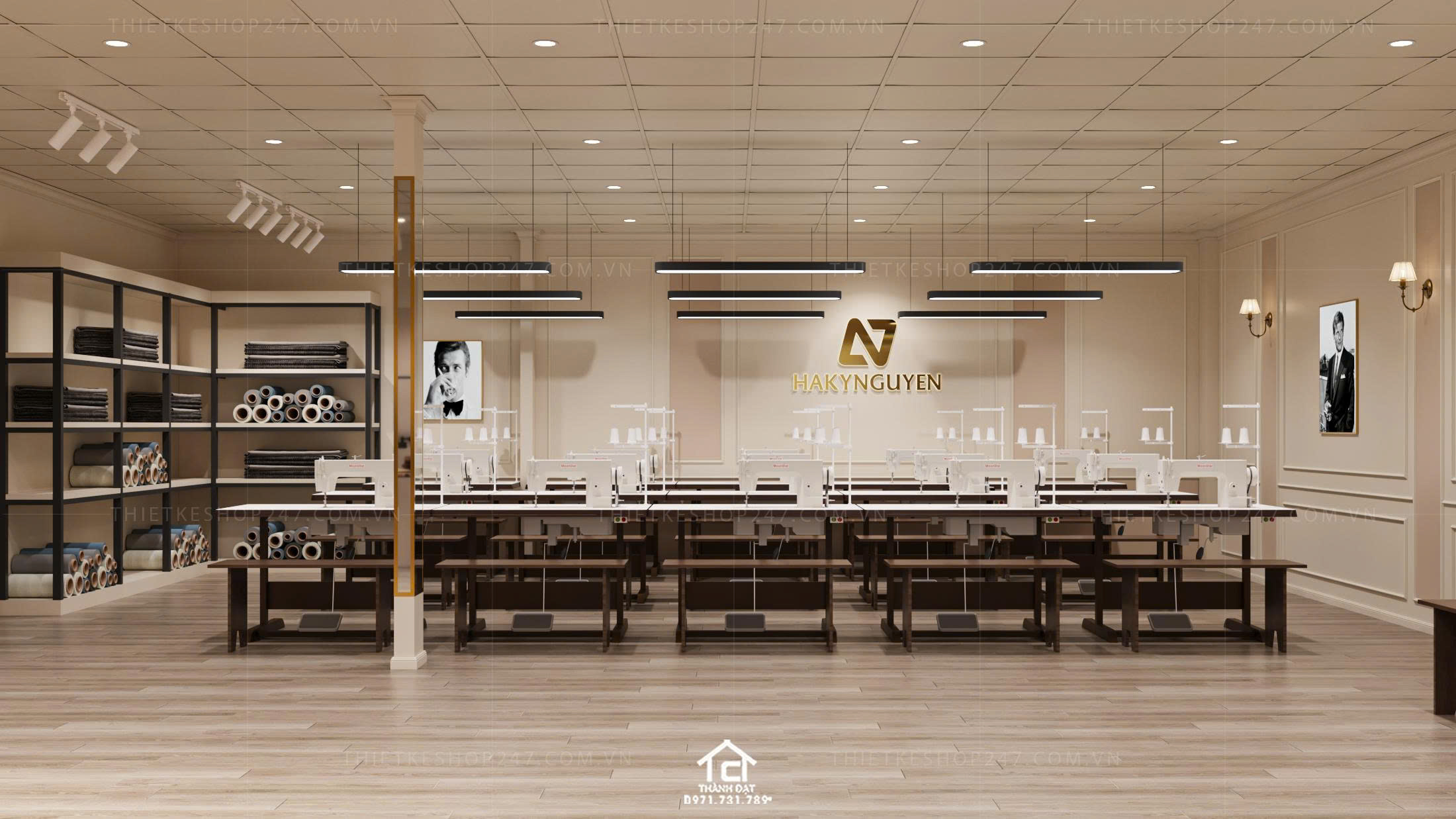 Thiết kế shop thời trang đẹp nam tính