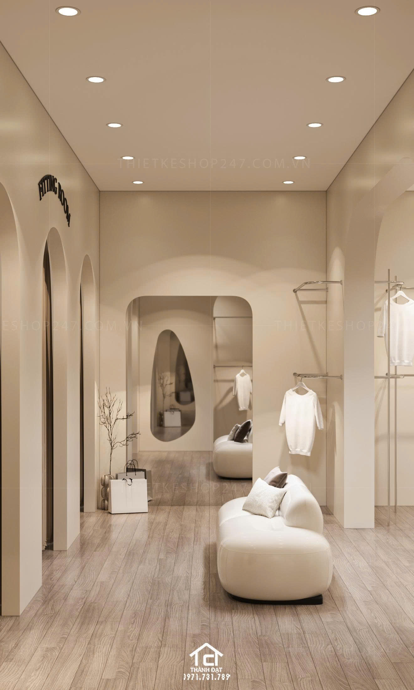 thiết kế shop thời trang đẹp phong cách