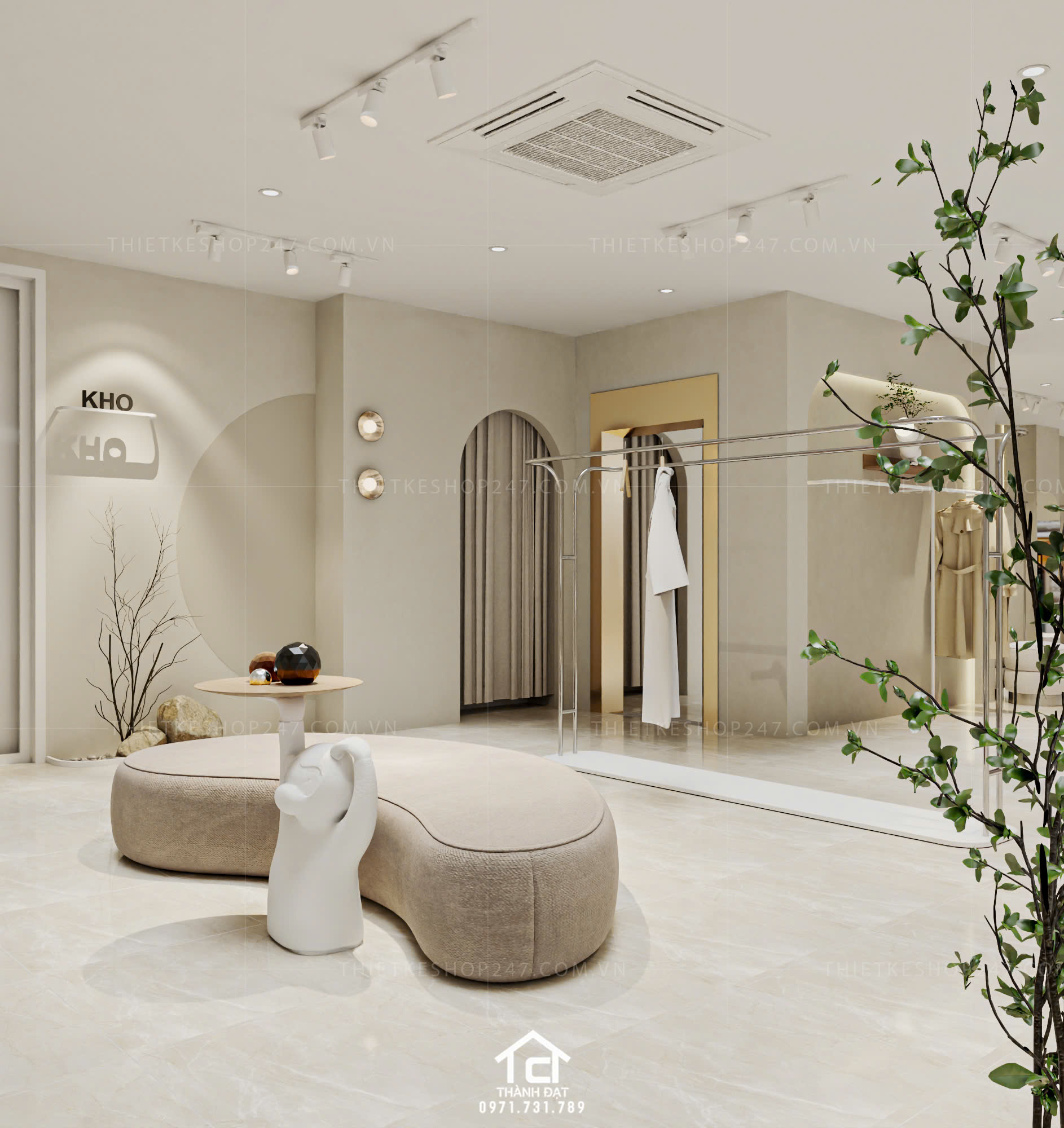 thiết kế shop thời trang đẹp phong cách
