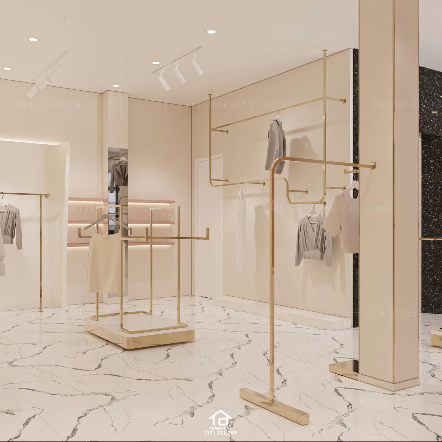 thiết kế shop thời trang đẹp quyến rũ