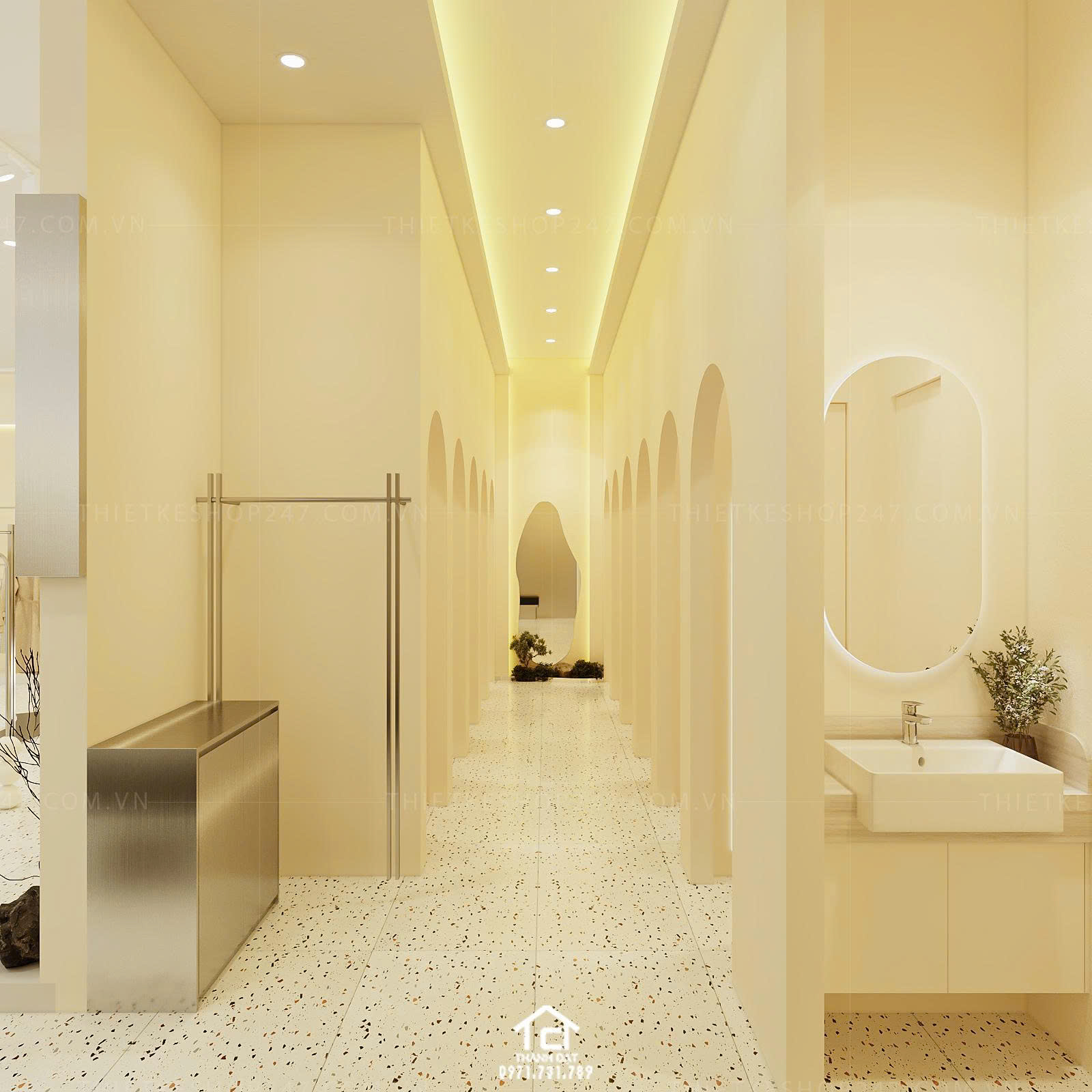 thiết kế shop thời trang đẹp rộng lớn