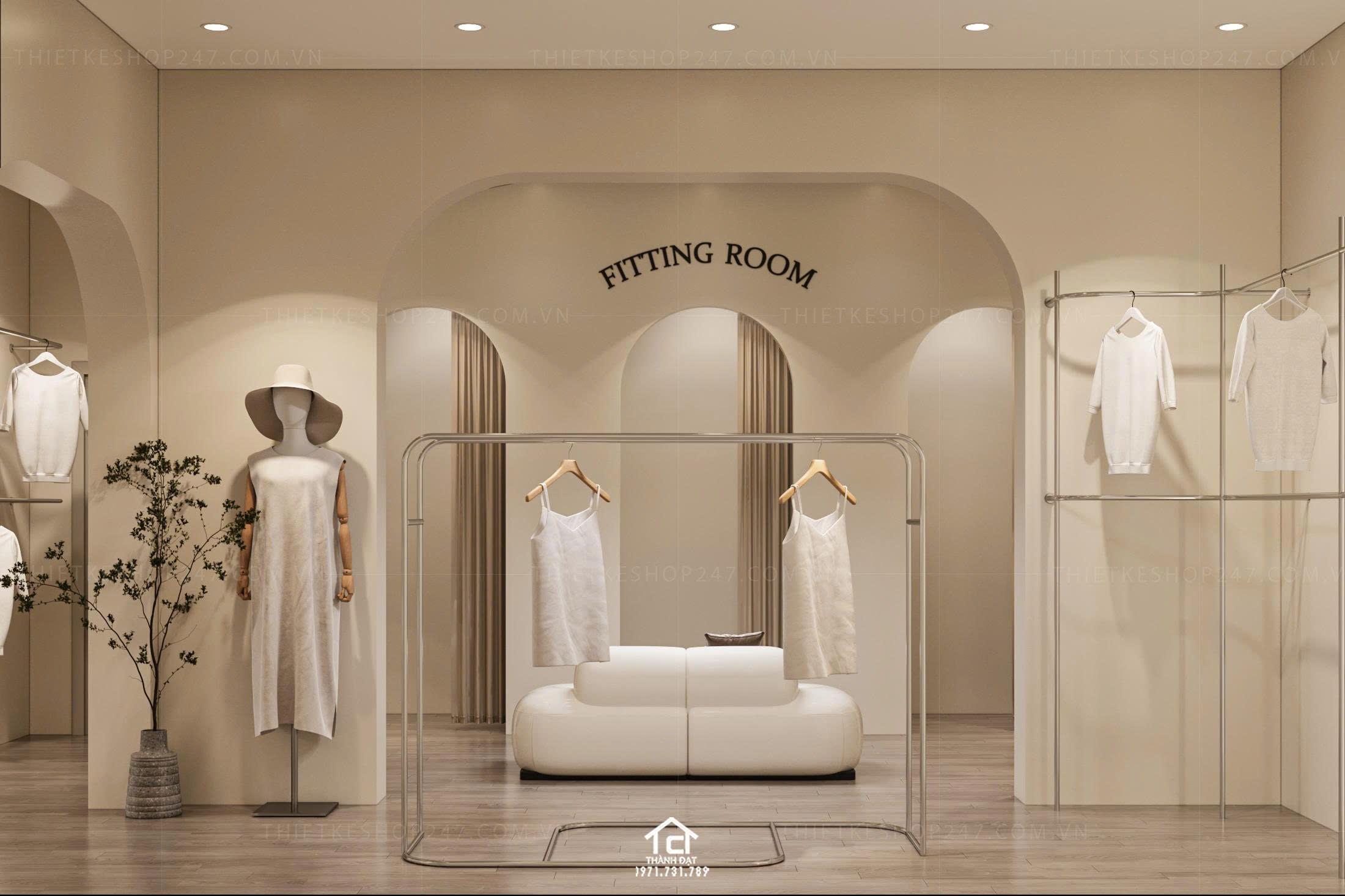 thiết kế shop thời trang đẹp sáng tạo