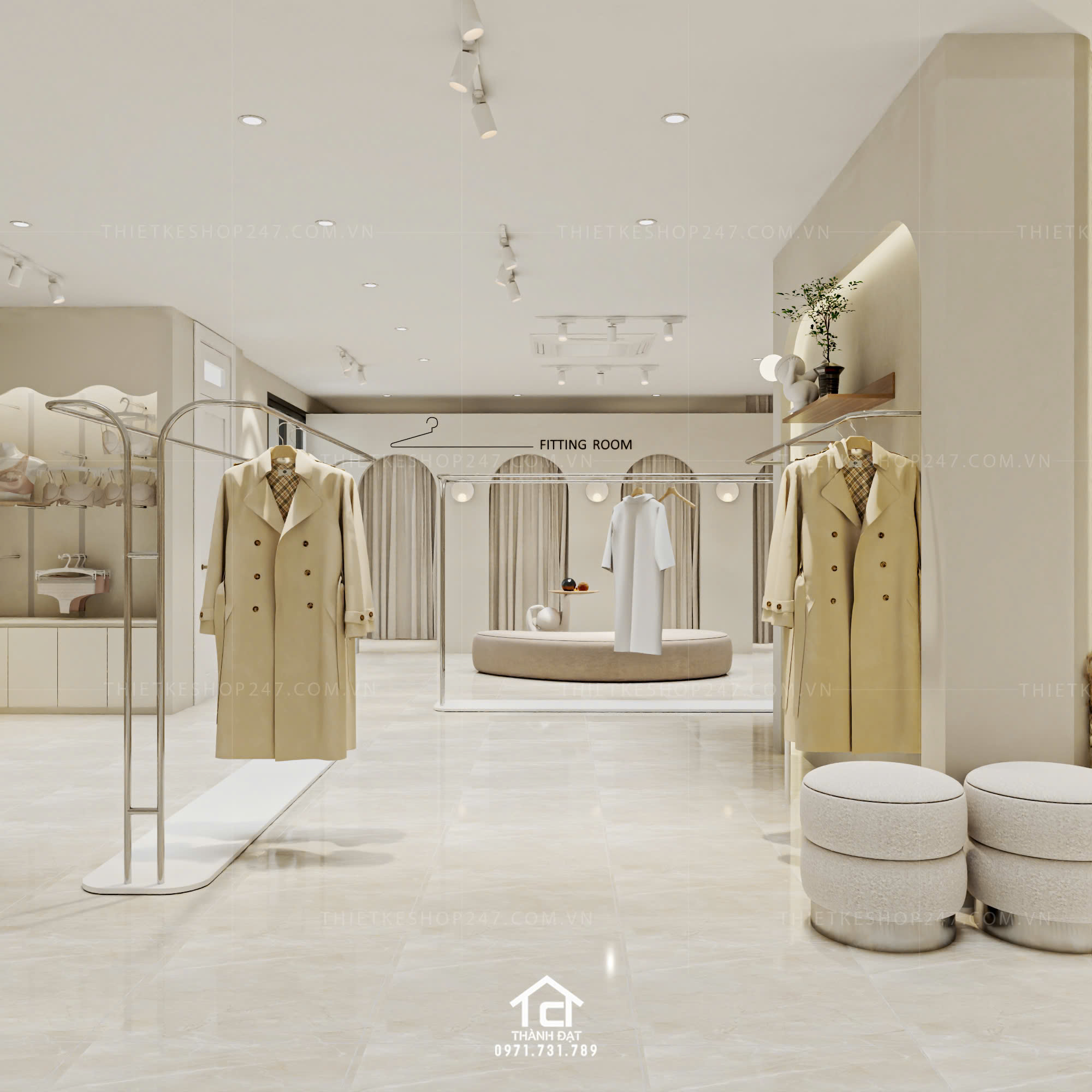 thiết kế shop thời trang đẹp sáng tạo