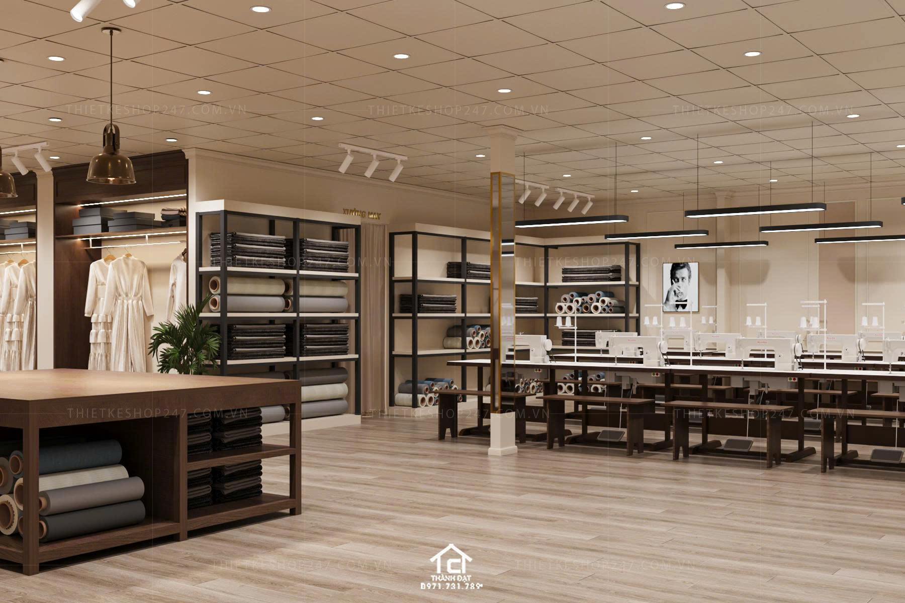 Thiết kế shop thời trang đẹp sáng tạo