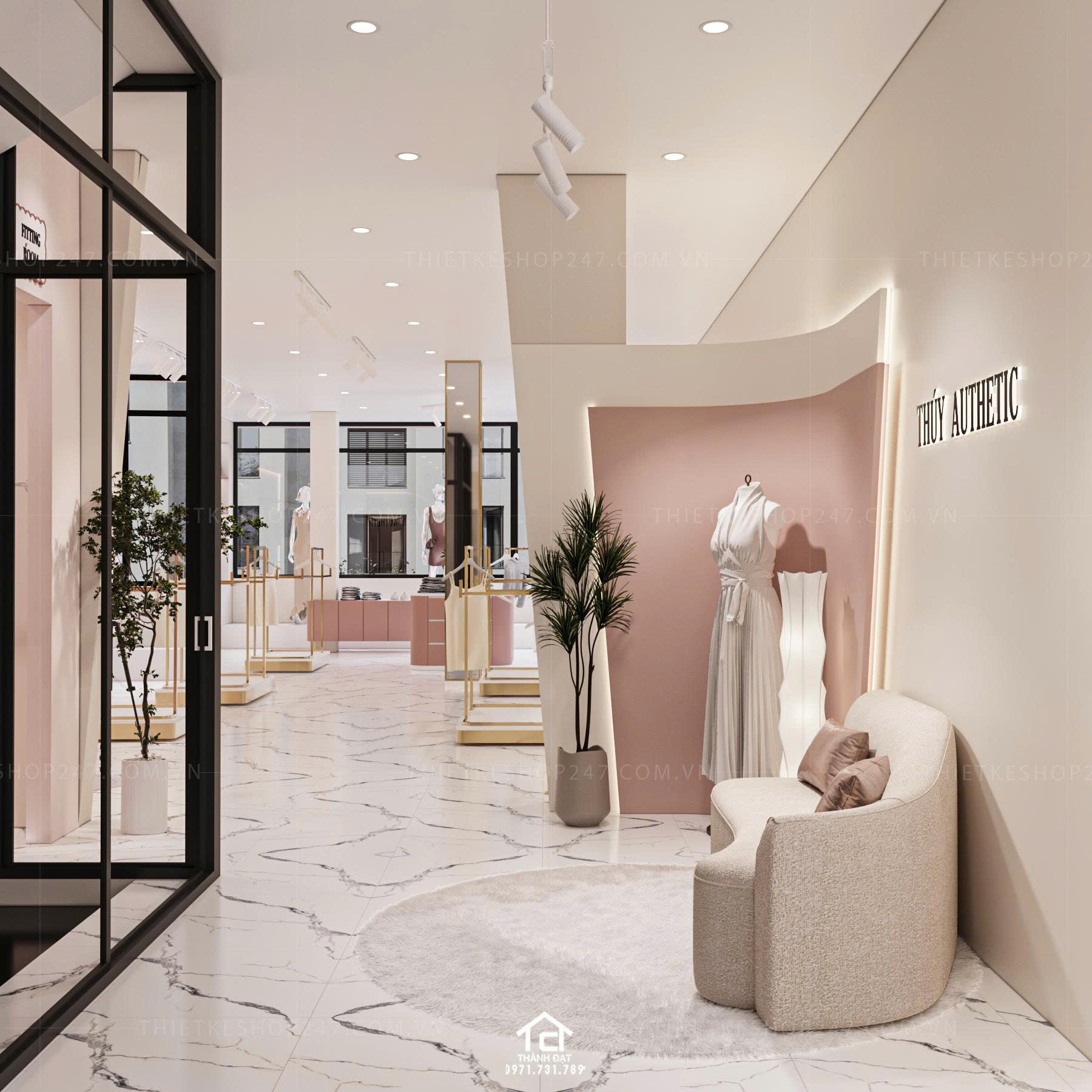 thiết kế shop thời trang đẹp sang chảnh