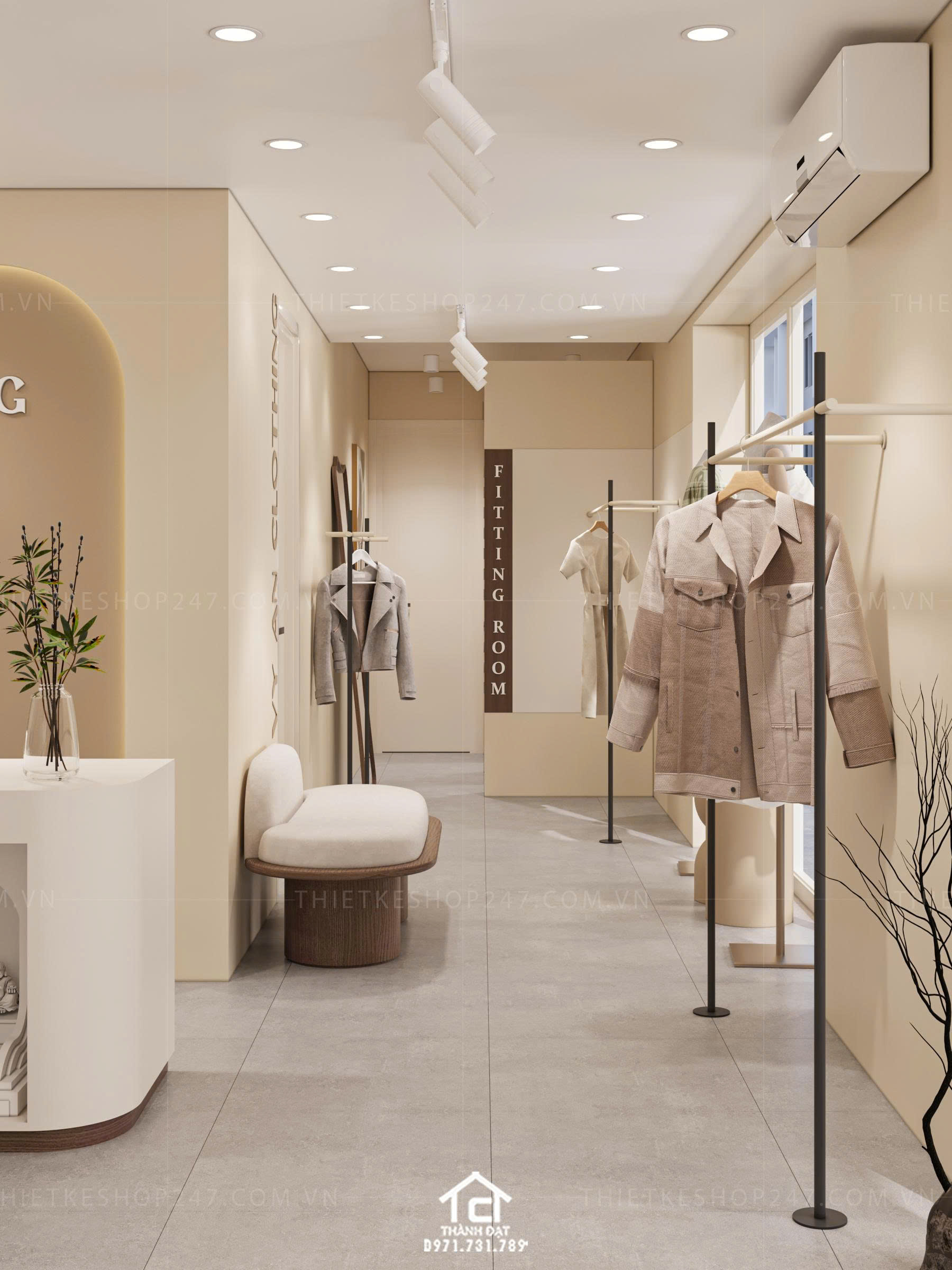 thiết kế shop thời trang đẹp sang chảnh