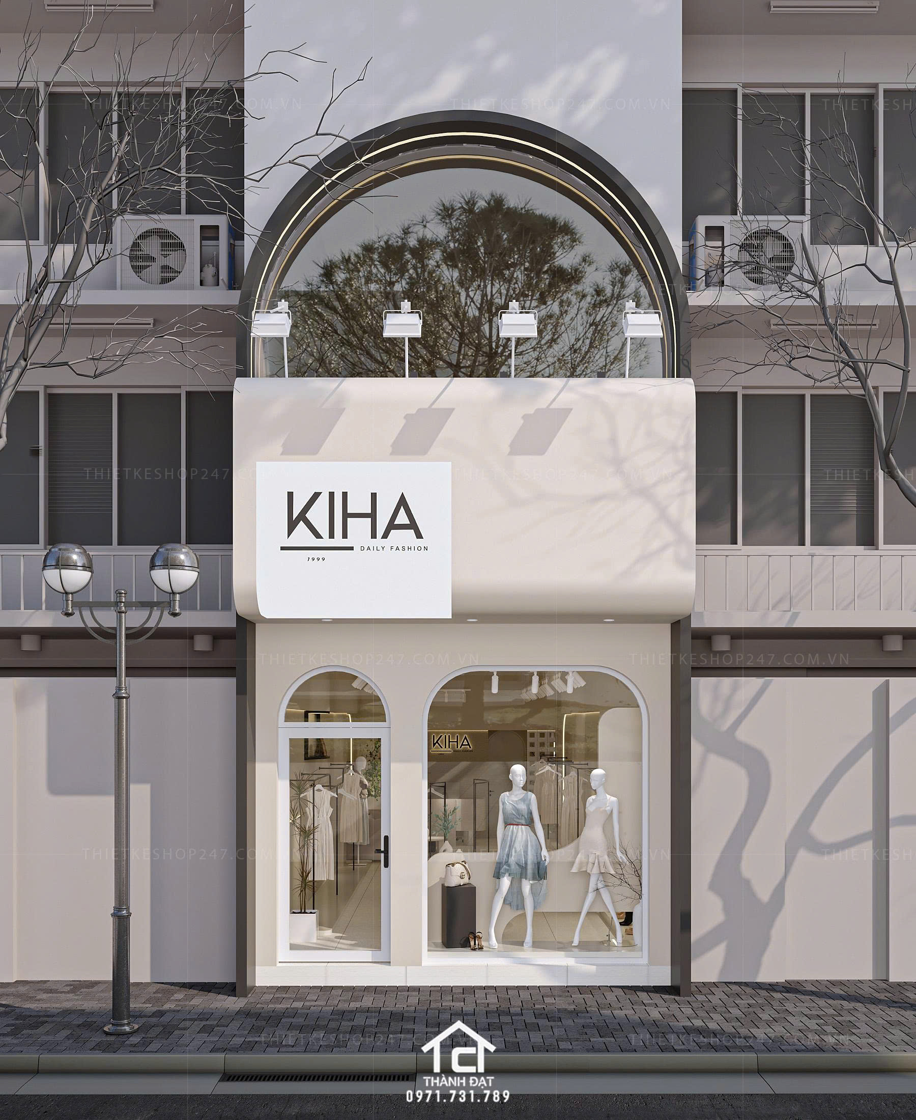 Thiết kế shop thời trang đẹp sang trọng