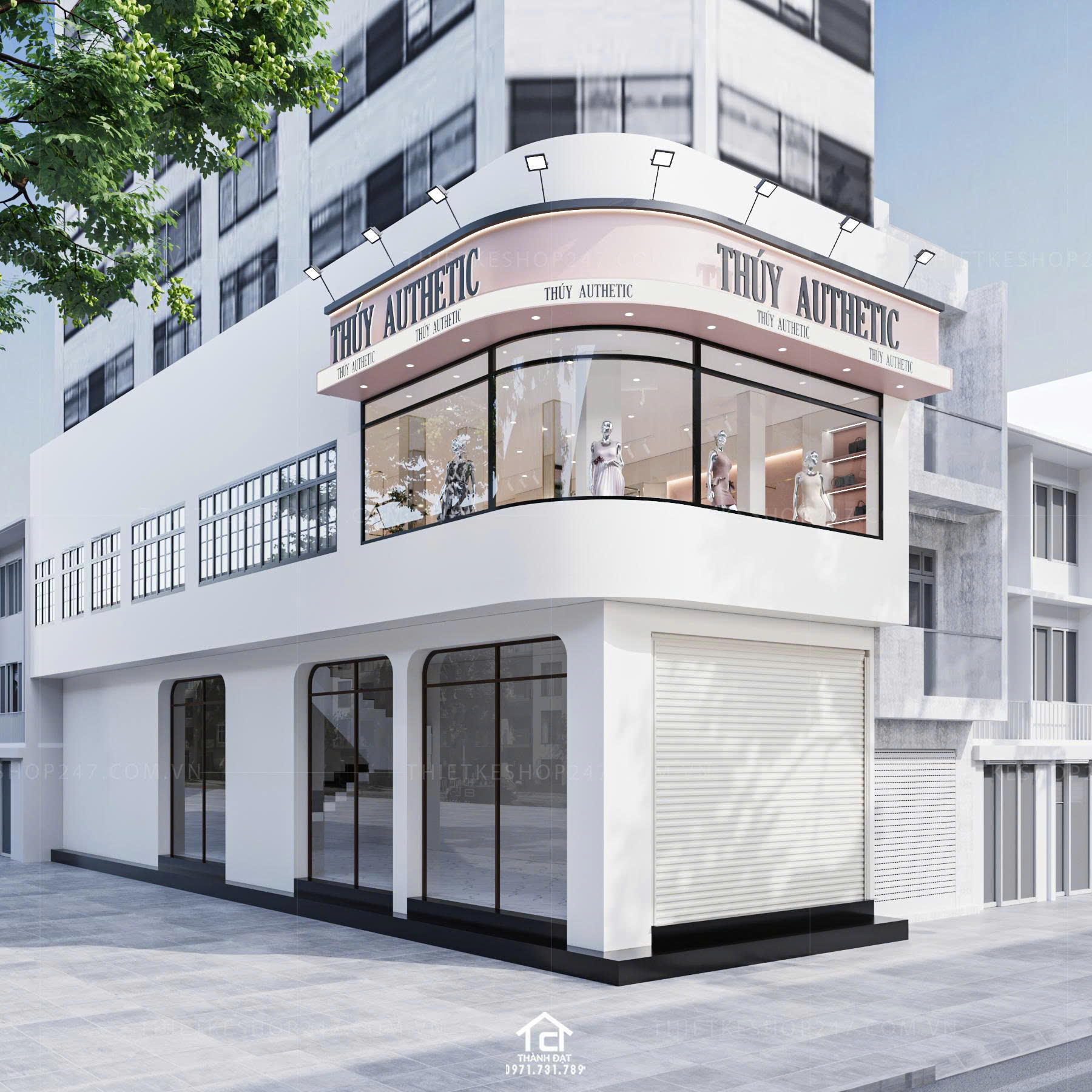 thiết kế shop thời trang đẹp sang trọng