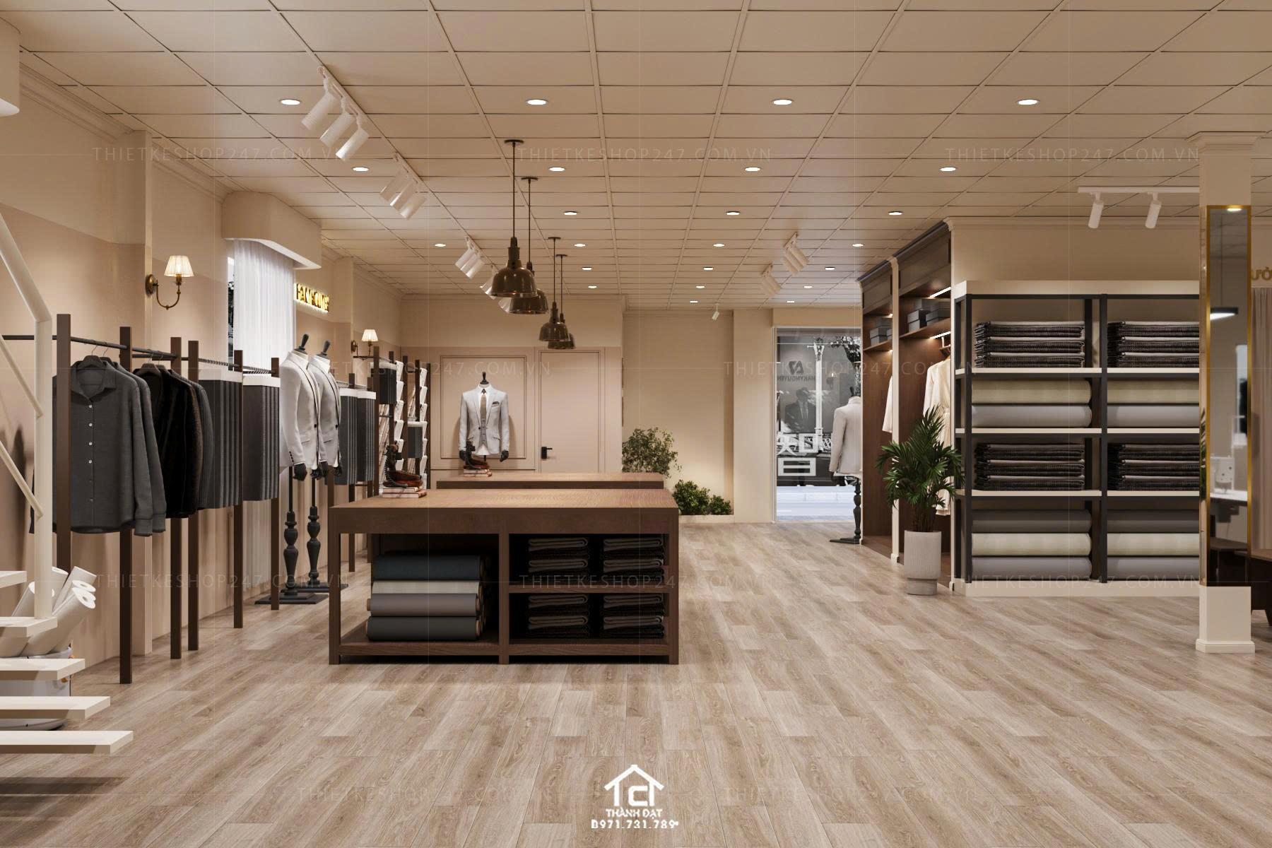 Thiết kế shop thời trang đẹp sang trọng