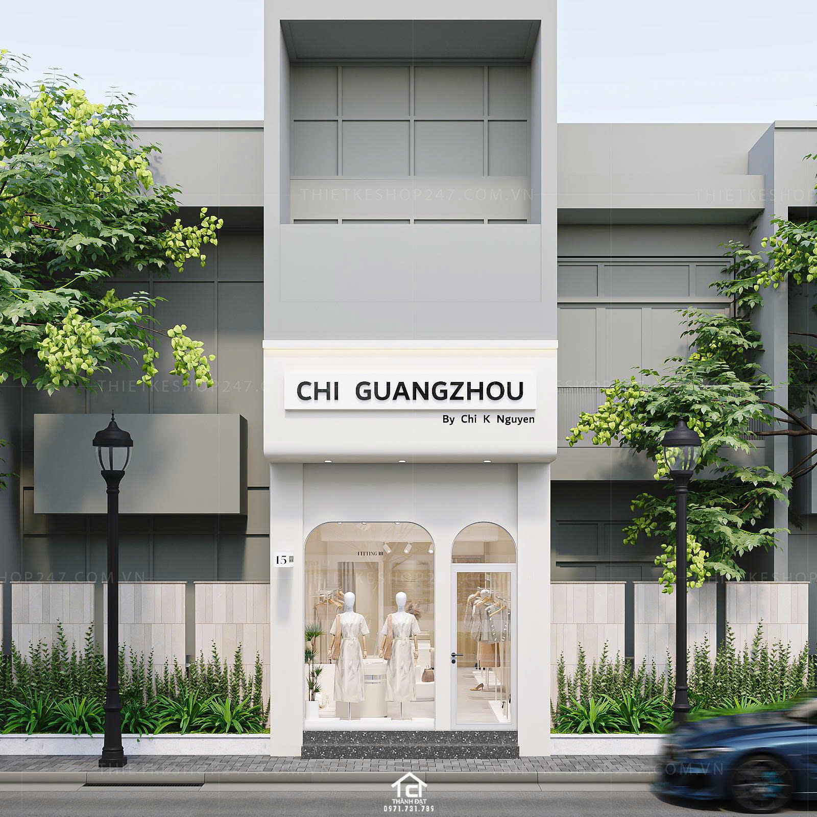 thiết kế shop thời trang đẹp sang trọng