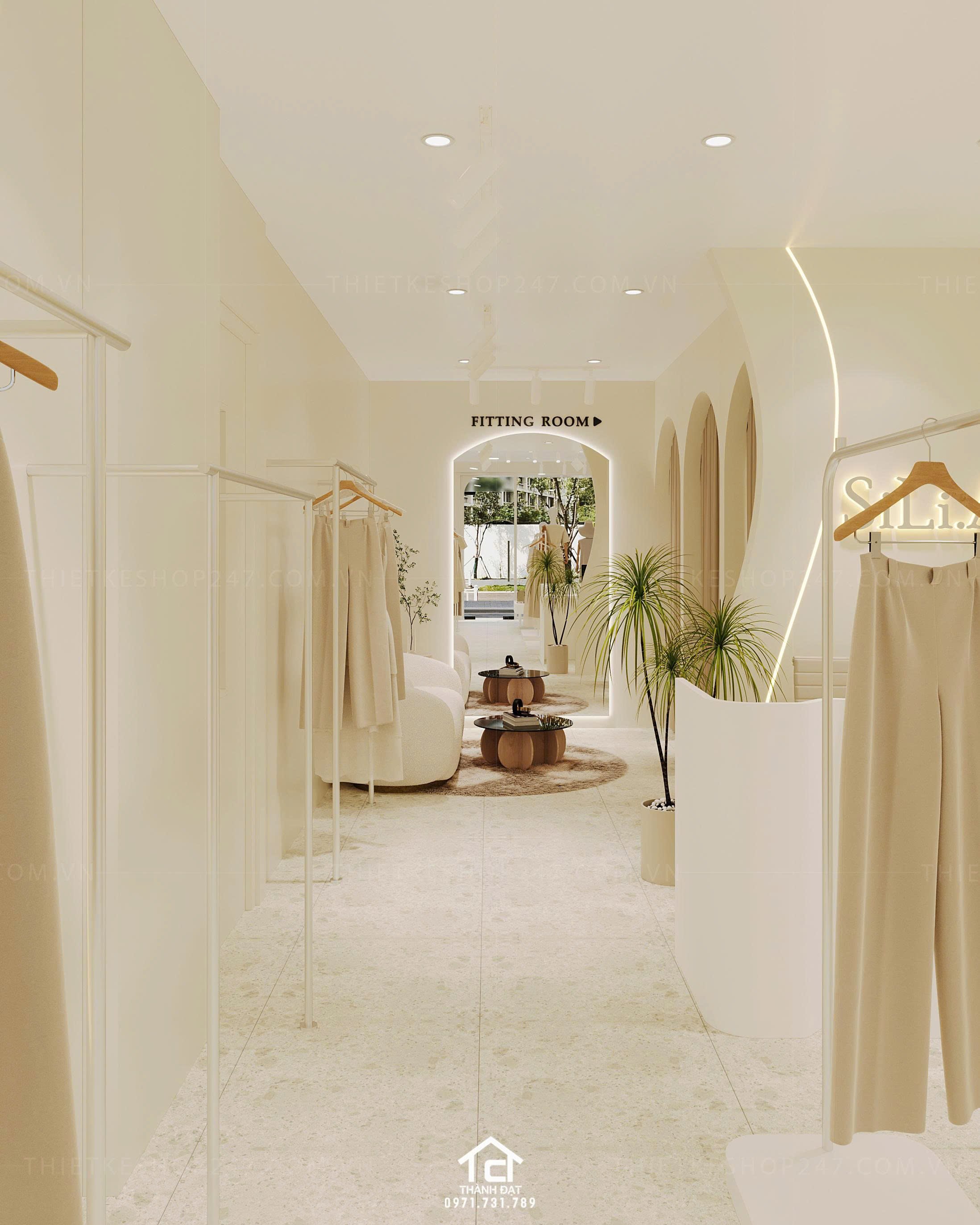 thiết kế shop thời trang đẹp sinh động