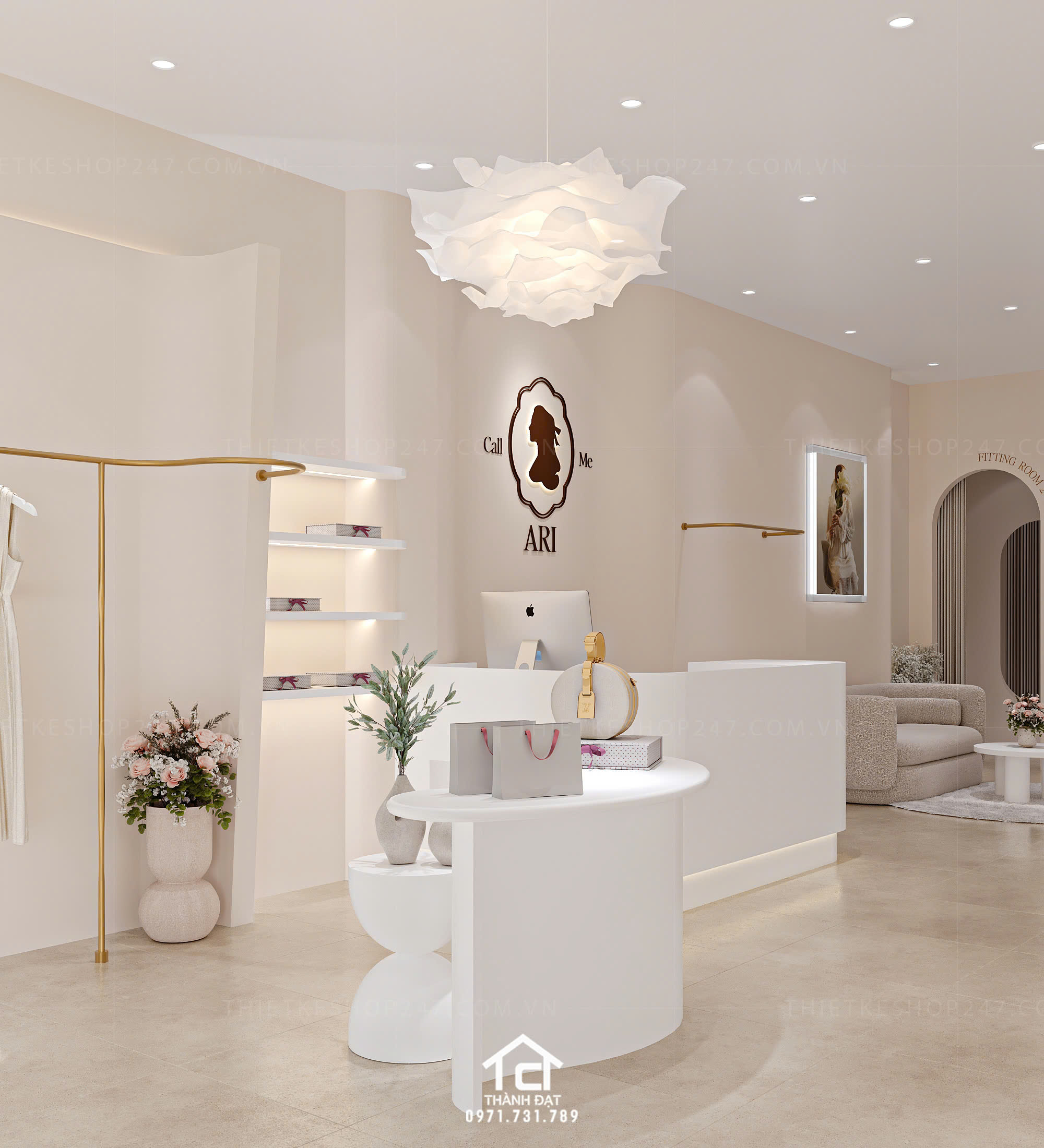 thiết kế shop thời trang đẹp sinh động