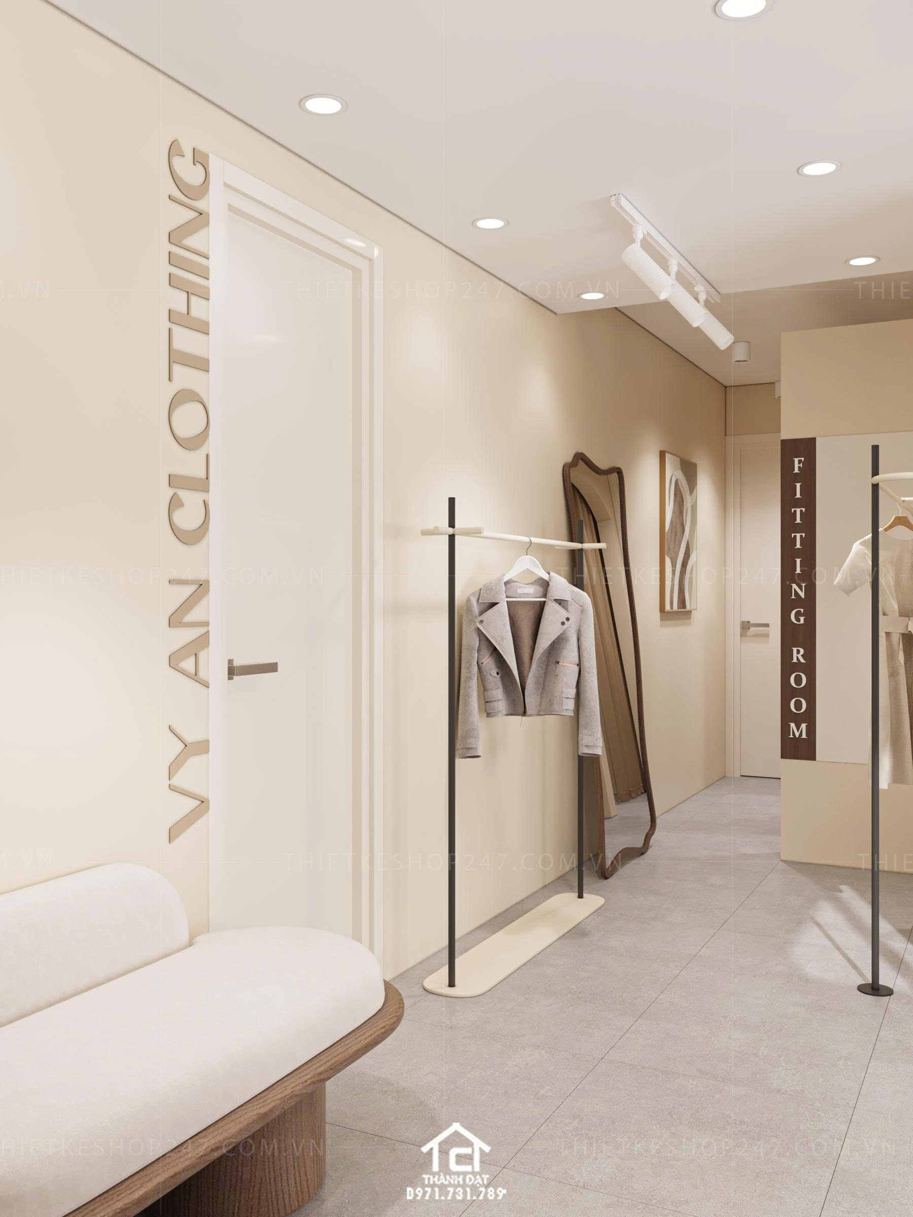 thiết kế shop thời trang đẹp sinh động