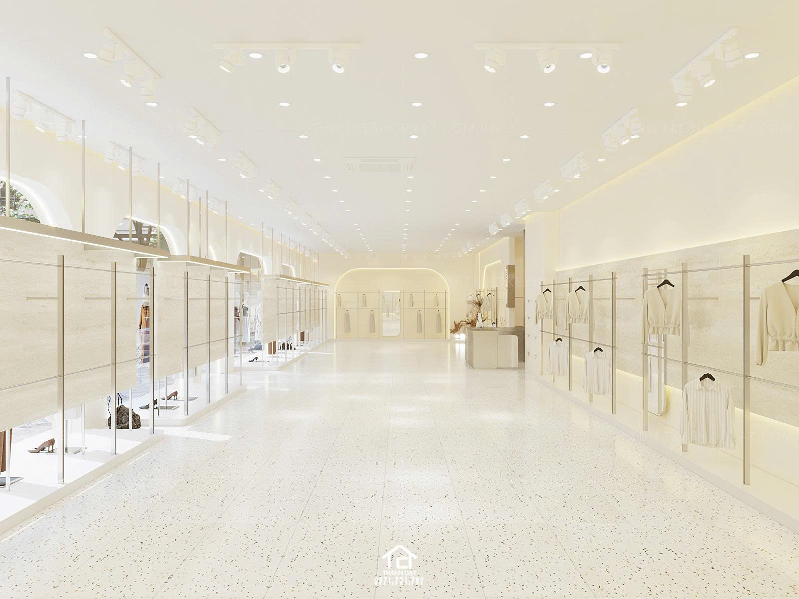 thiết kế shop thời trang đẹp sinh động