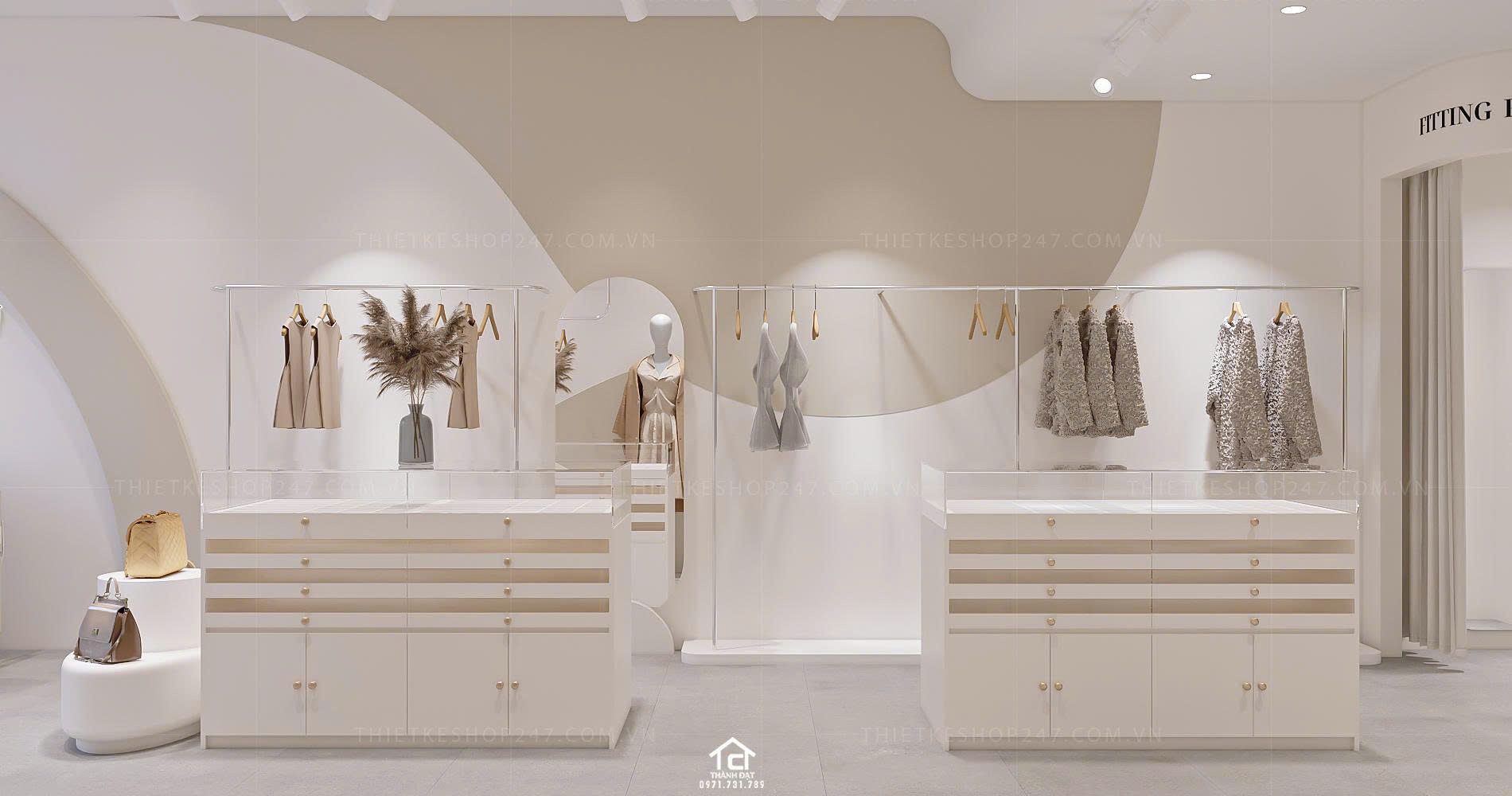 thiết kế shop thời trang đẹp sinh động