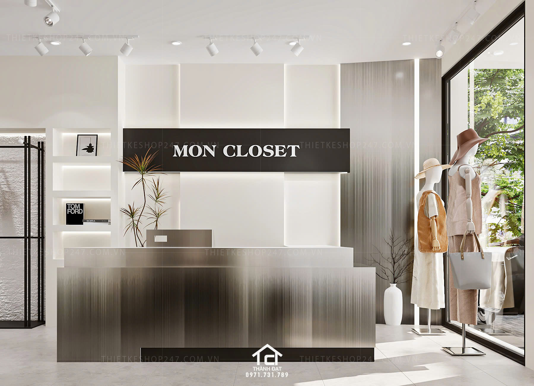 thiết kế shop thời trang đẹp thu hút