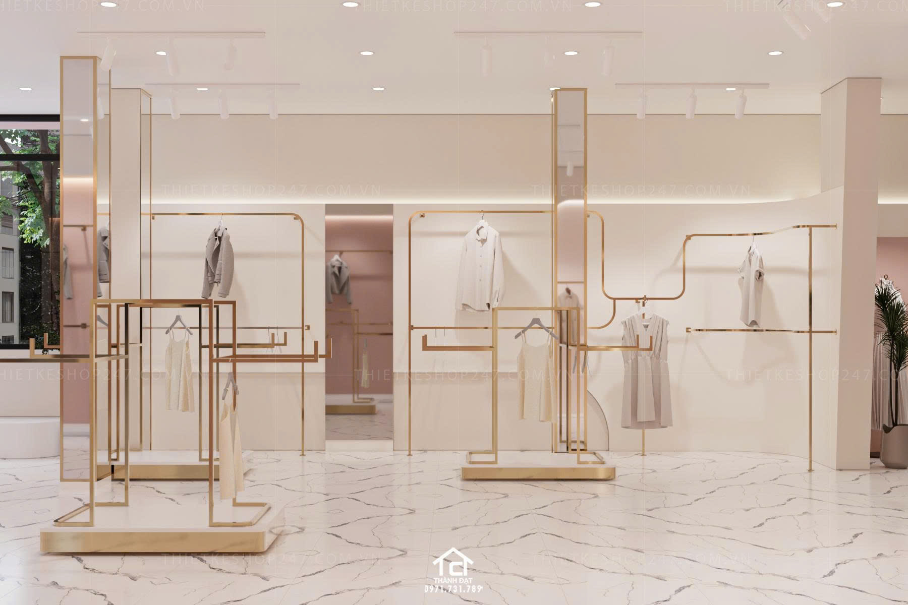 thiết kế shop thời trang đẹp thu hút