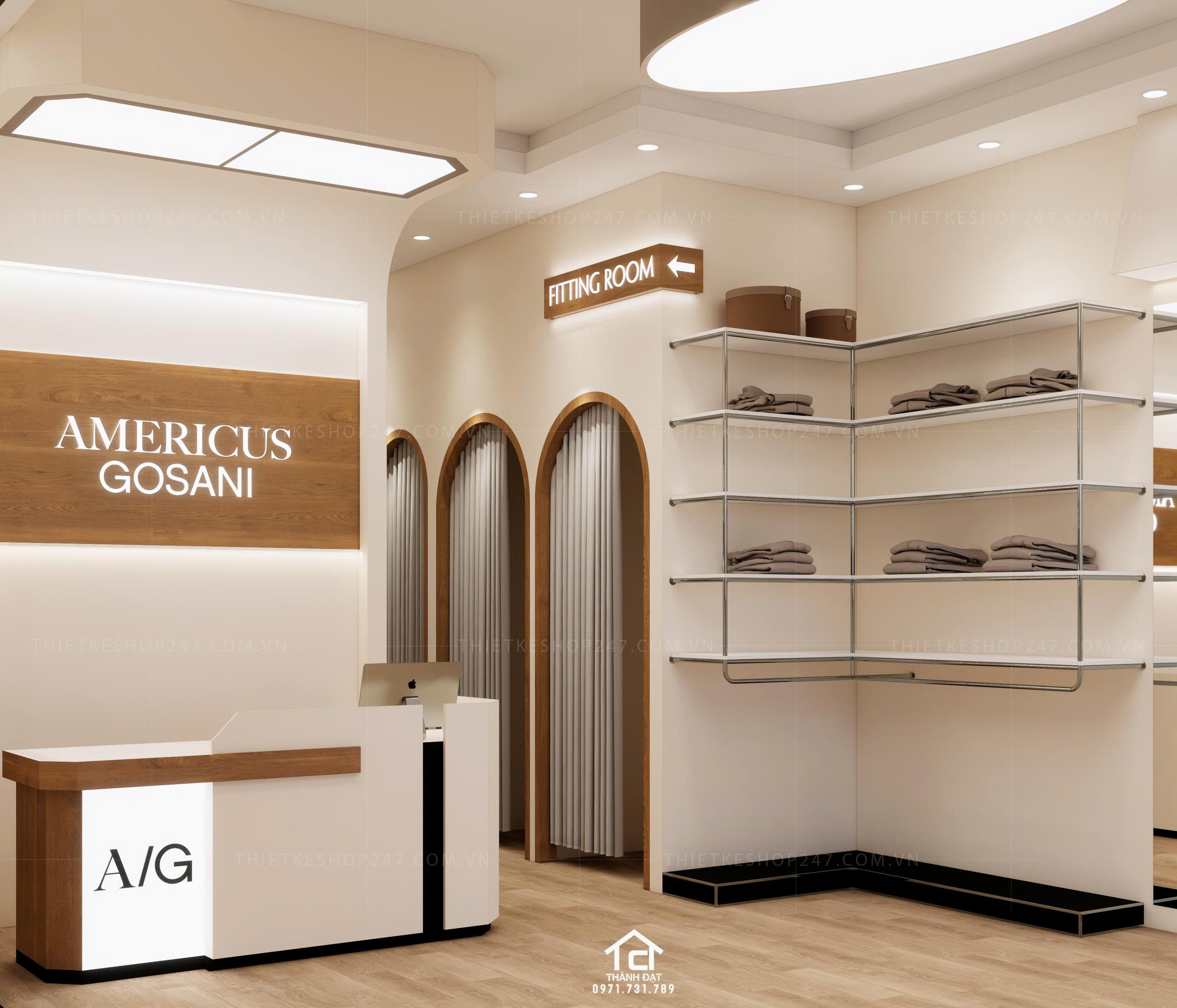 thiết kế shop thời trang đẹp thu hút