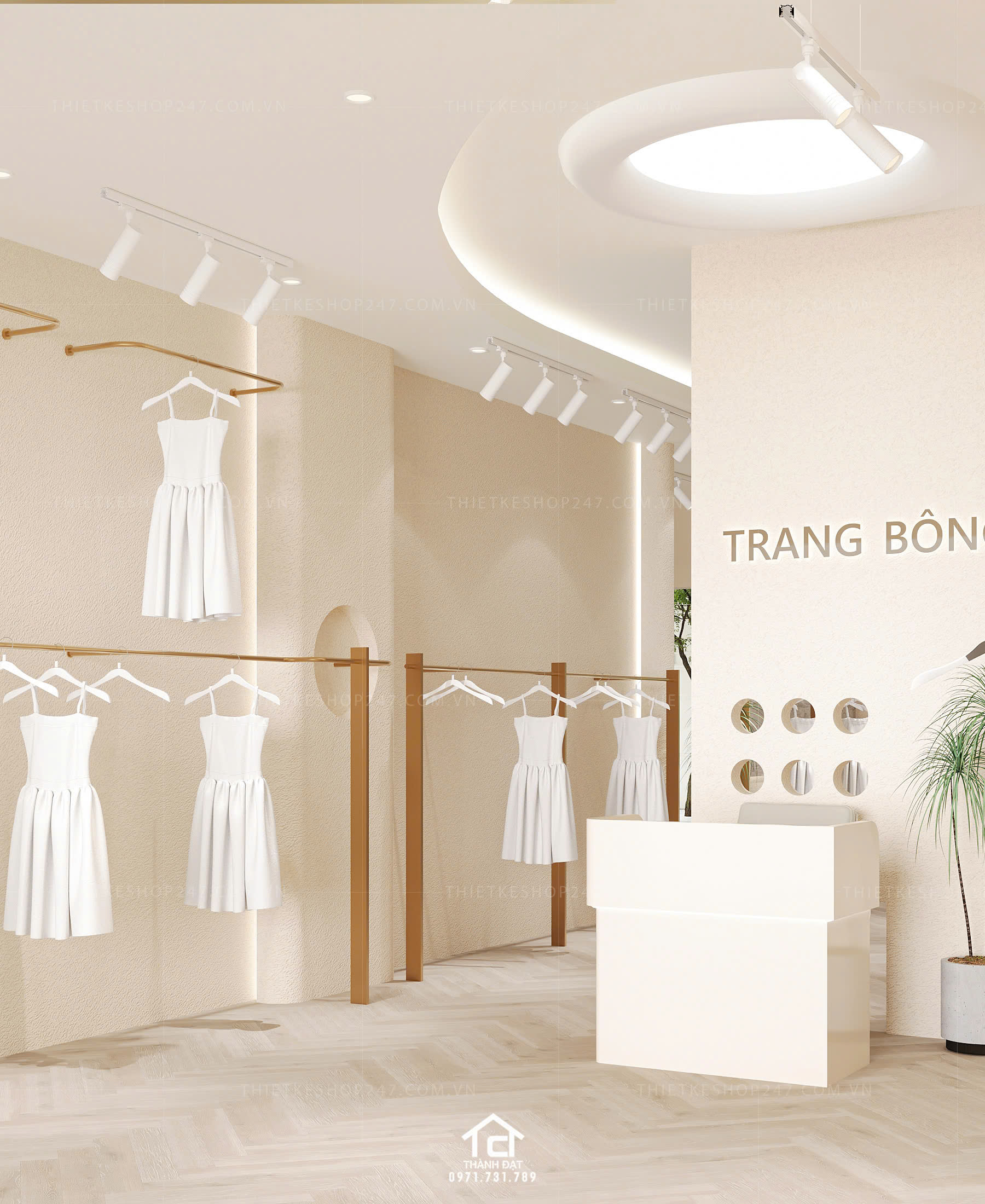 thiết kế shop thời trang đẹp thu hút