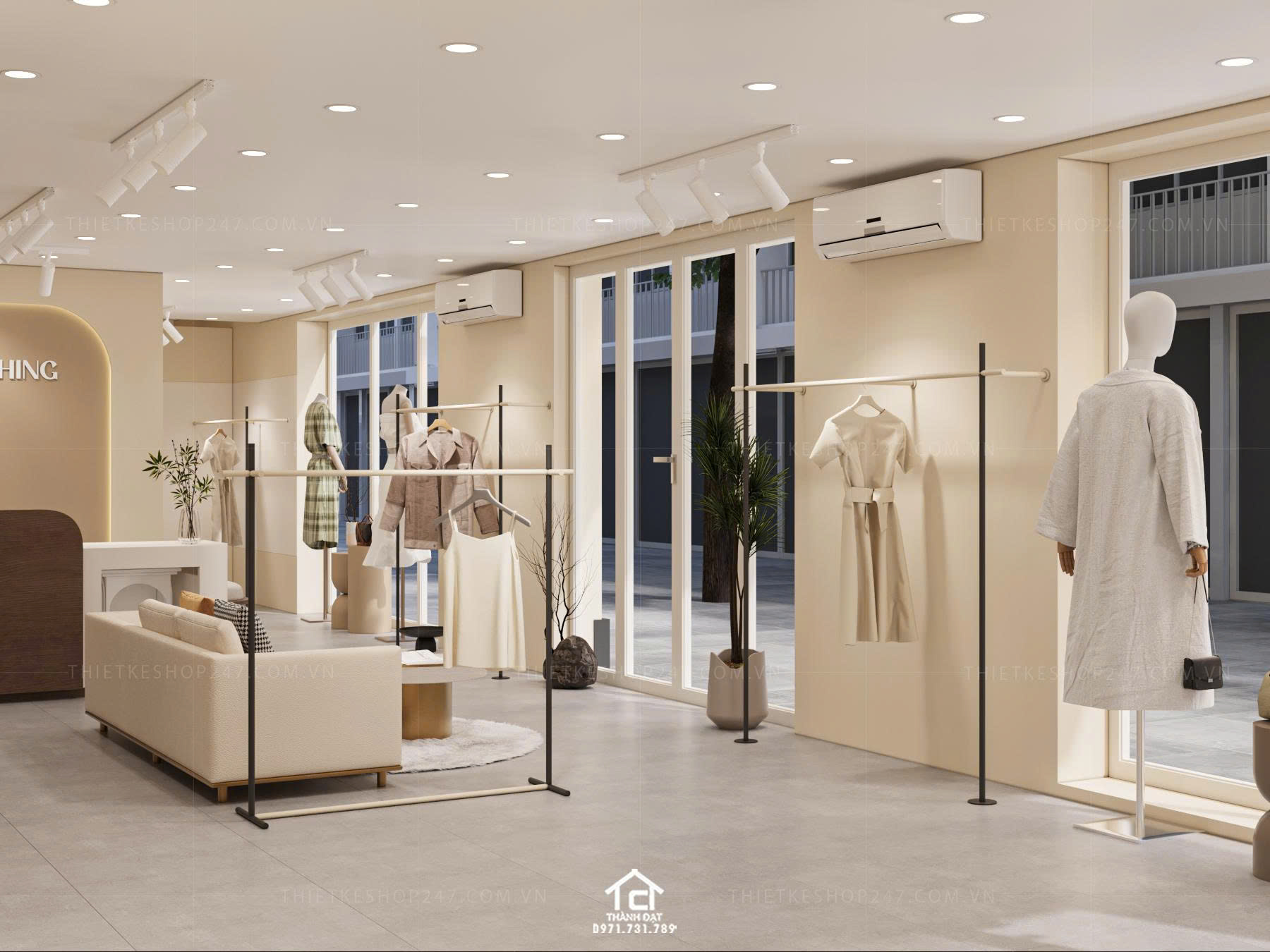 thiết kế shop thời trang đẹp thu hút