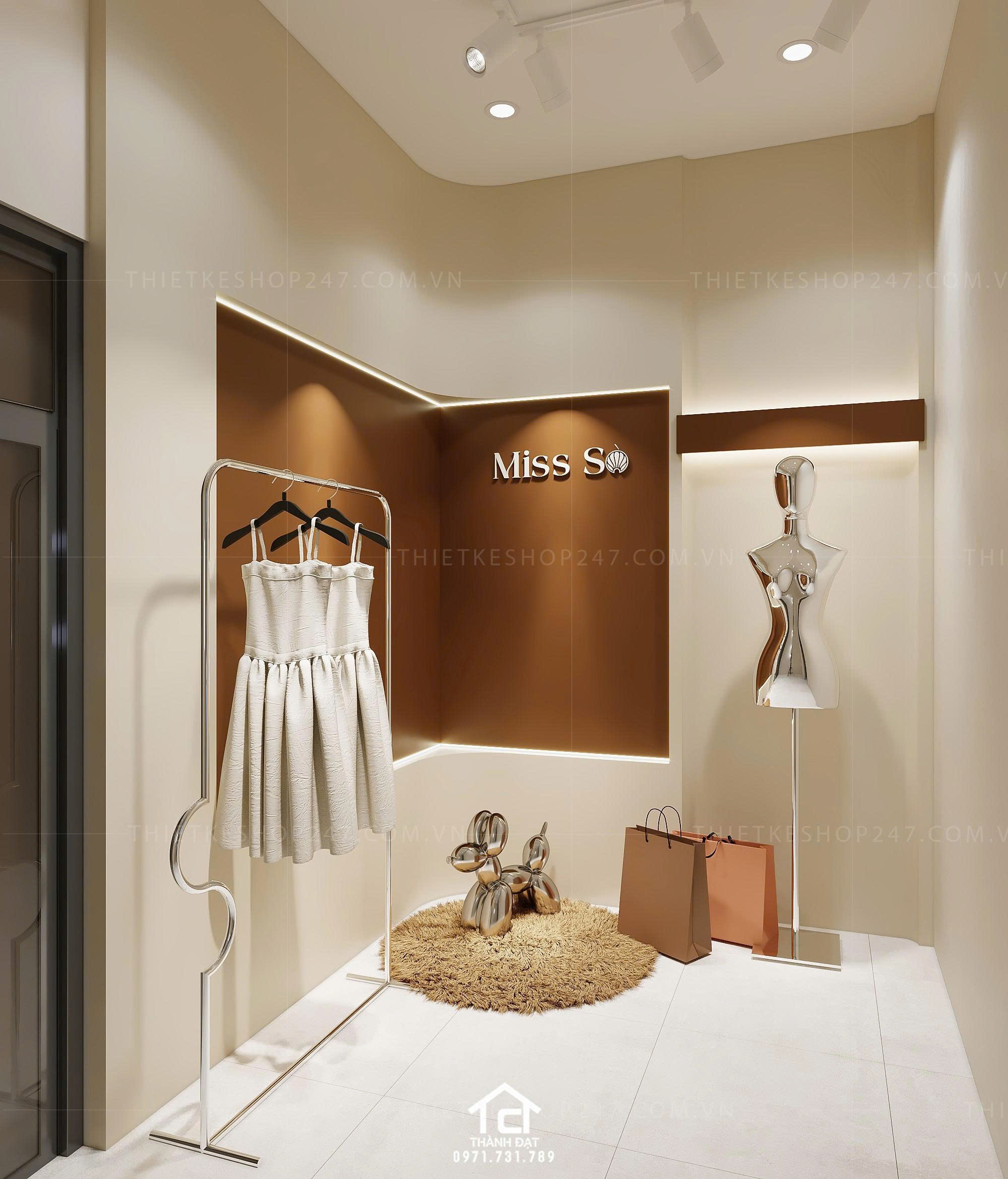 thiết kế shop thời trang đẹp thu hút