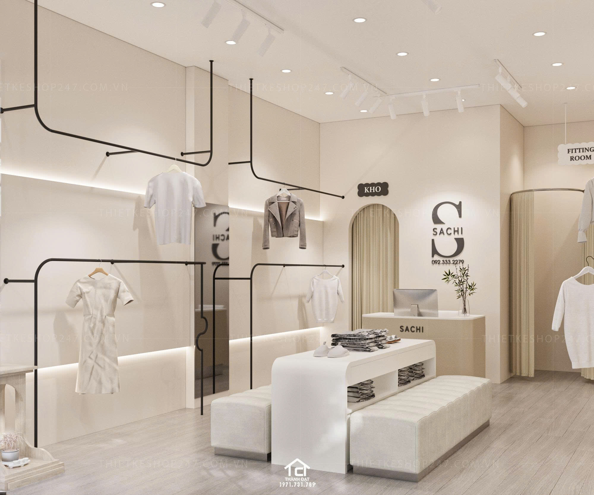 thiết kế shop thời trang đẹp tinh tế