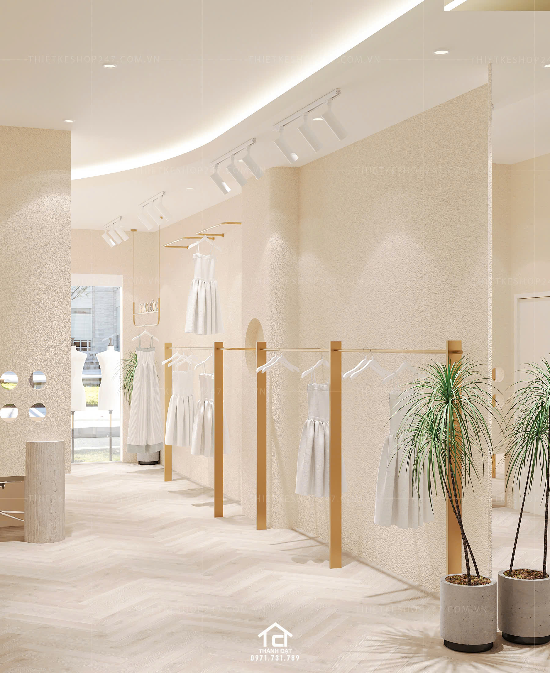 thiết kế shop thời trang đẹp tinh tế