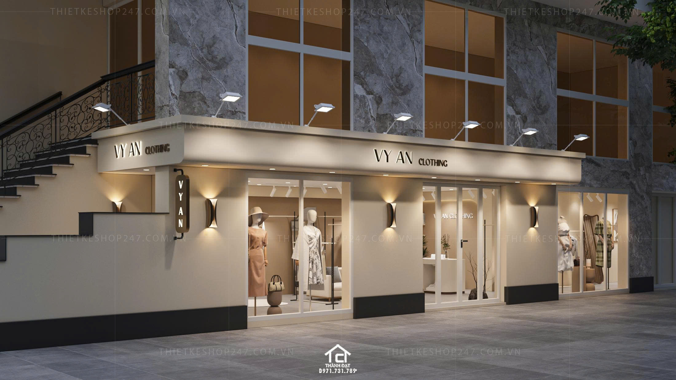 thiết kế shop thời trang đẹp tinh tế