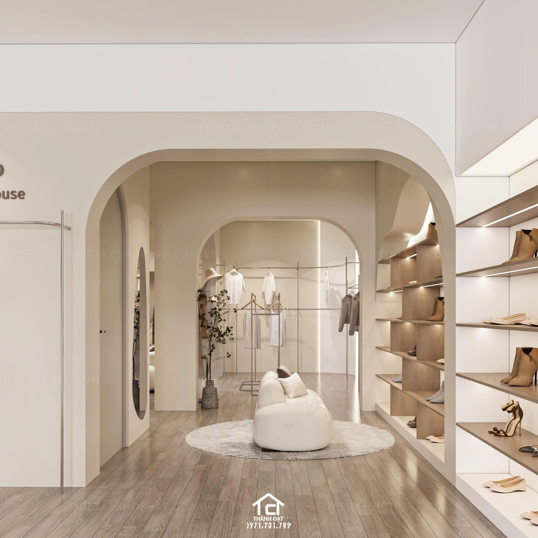 thiết kế shop thời trang đẹp trẻ trung