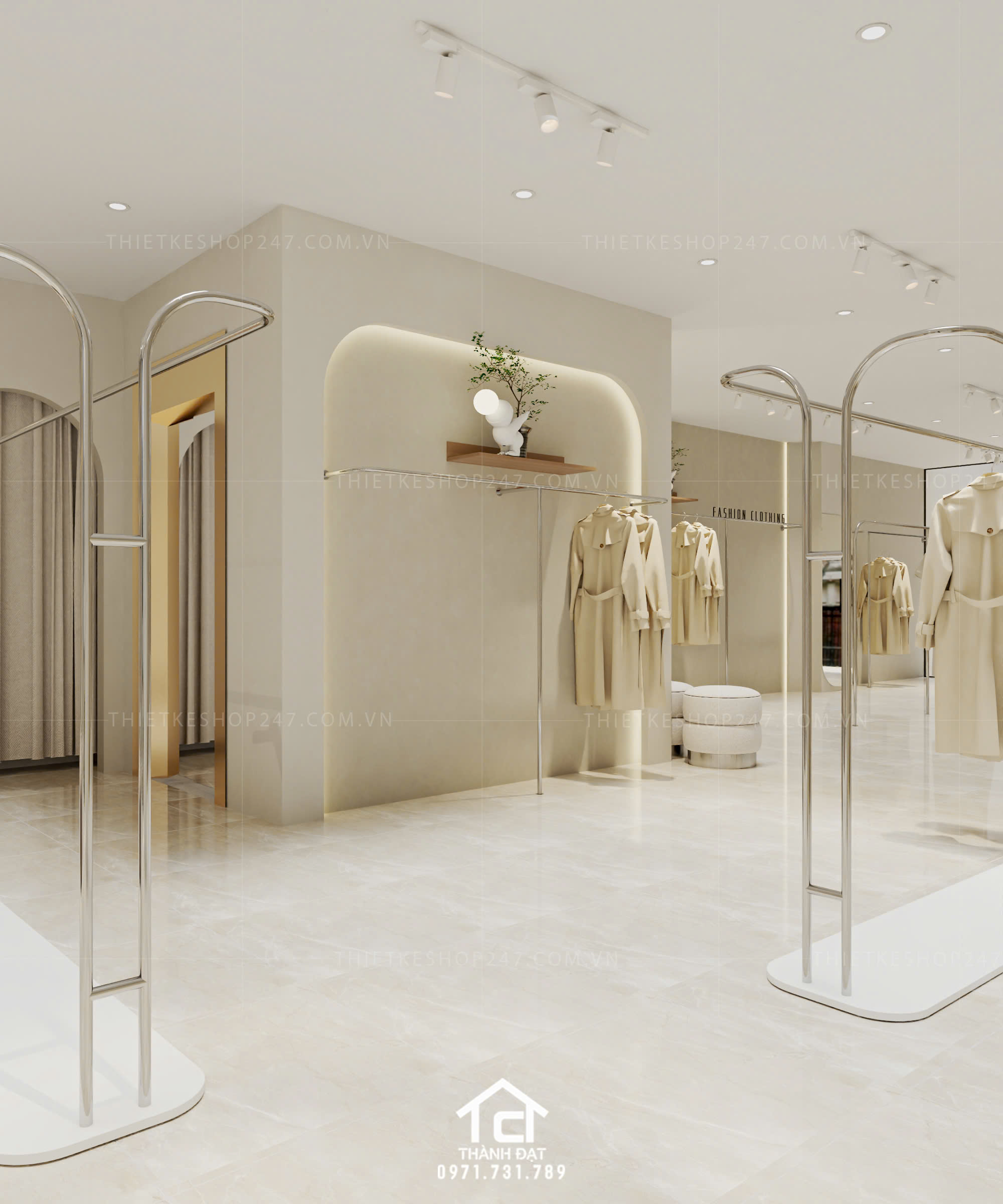 thiết kế shop thời trang đẹp trẻ trung