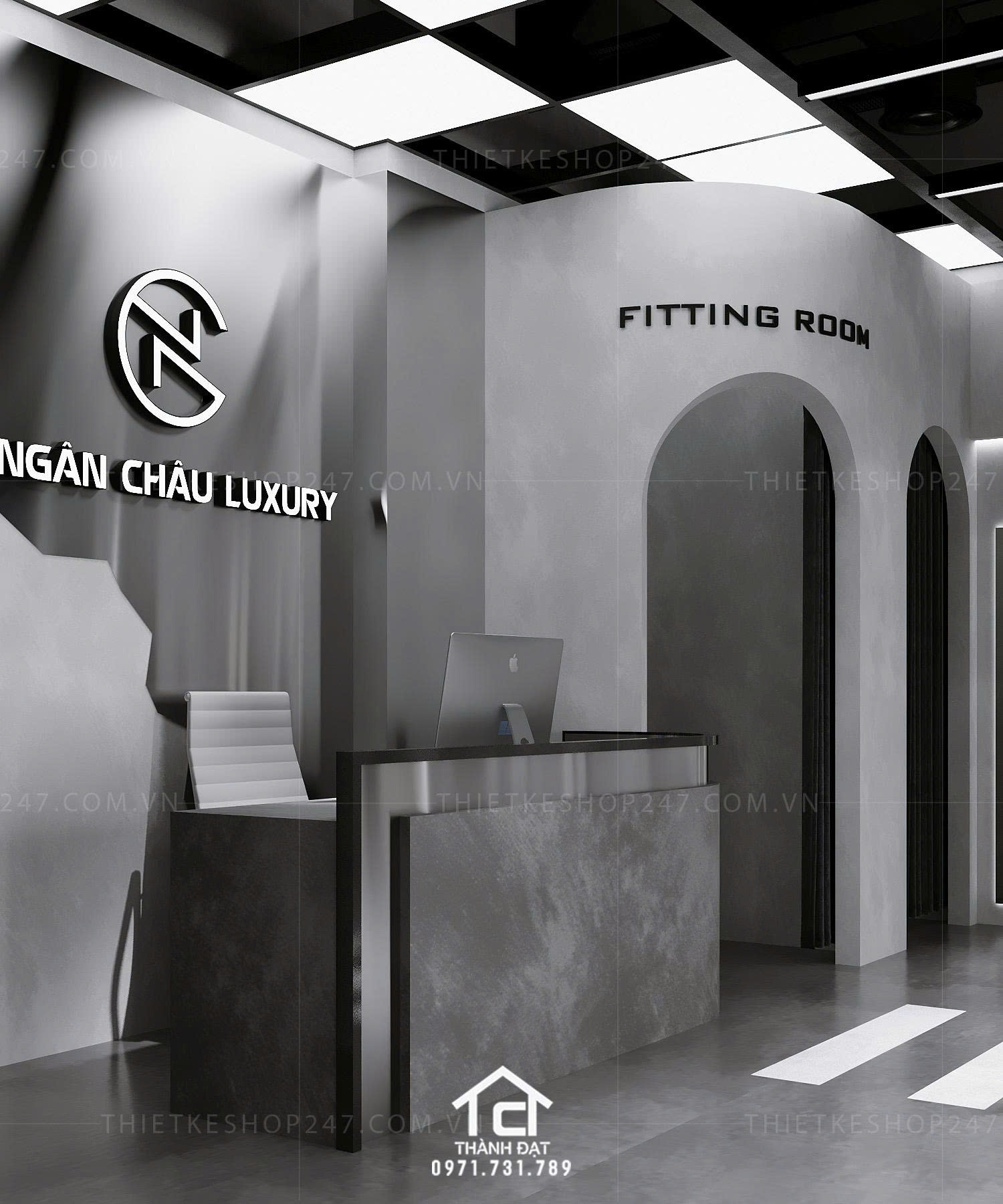 Thiết kế shop thời trang đẹp trẻ trung