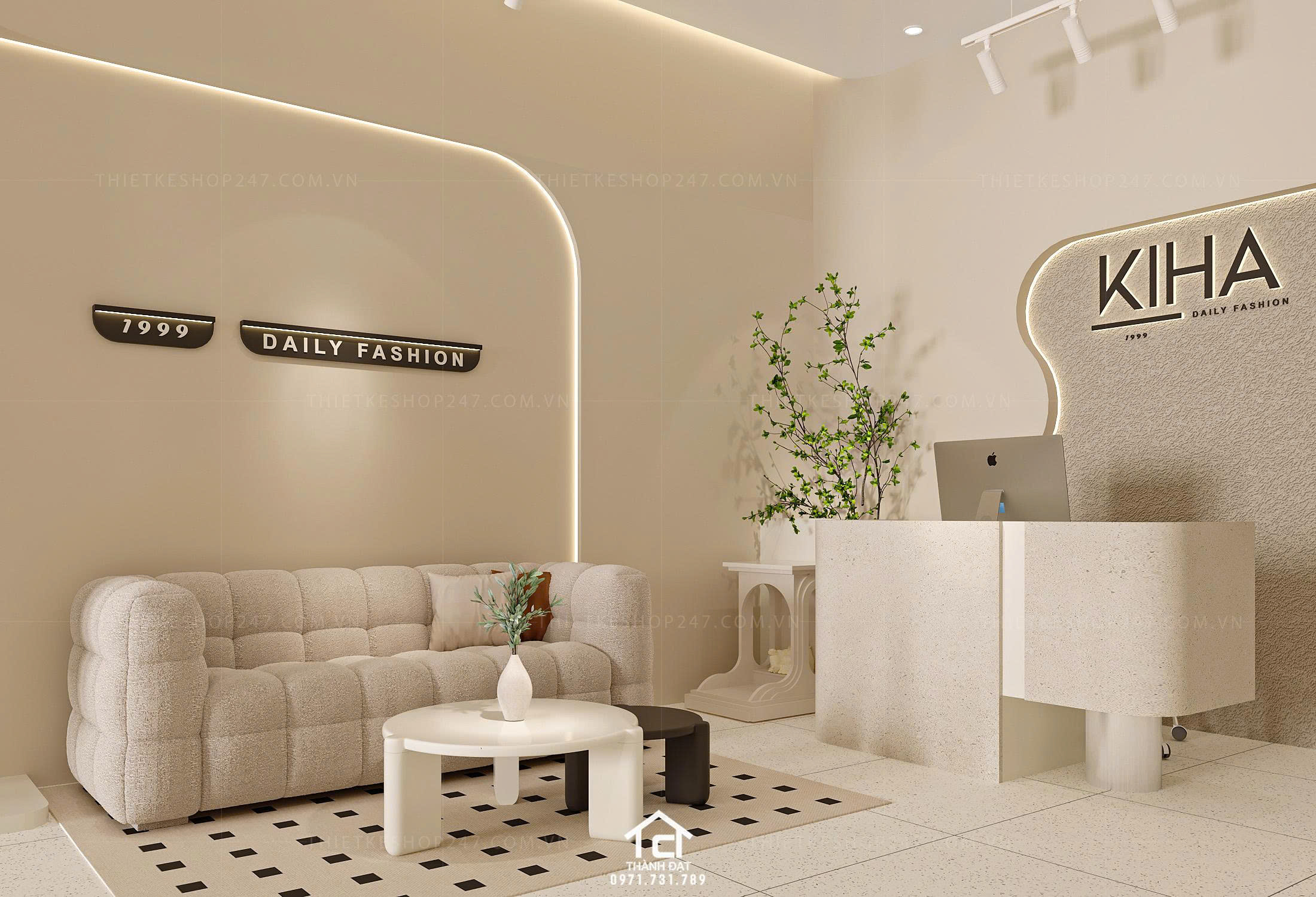 thiết kế shop thời trang đẹp trẻ trung