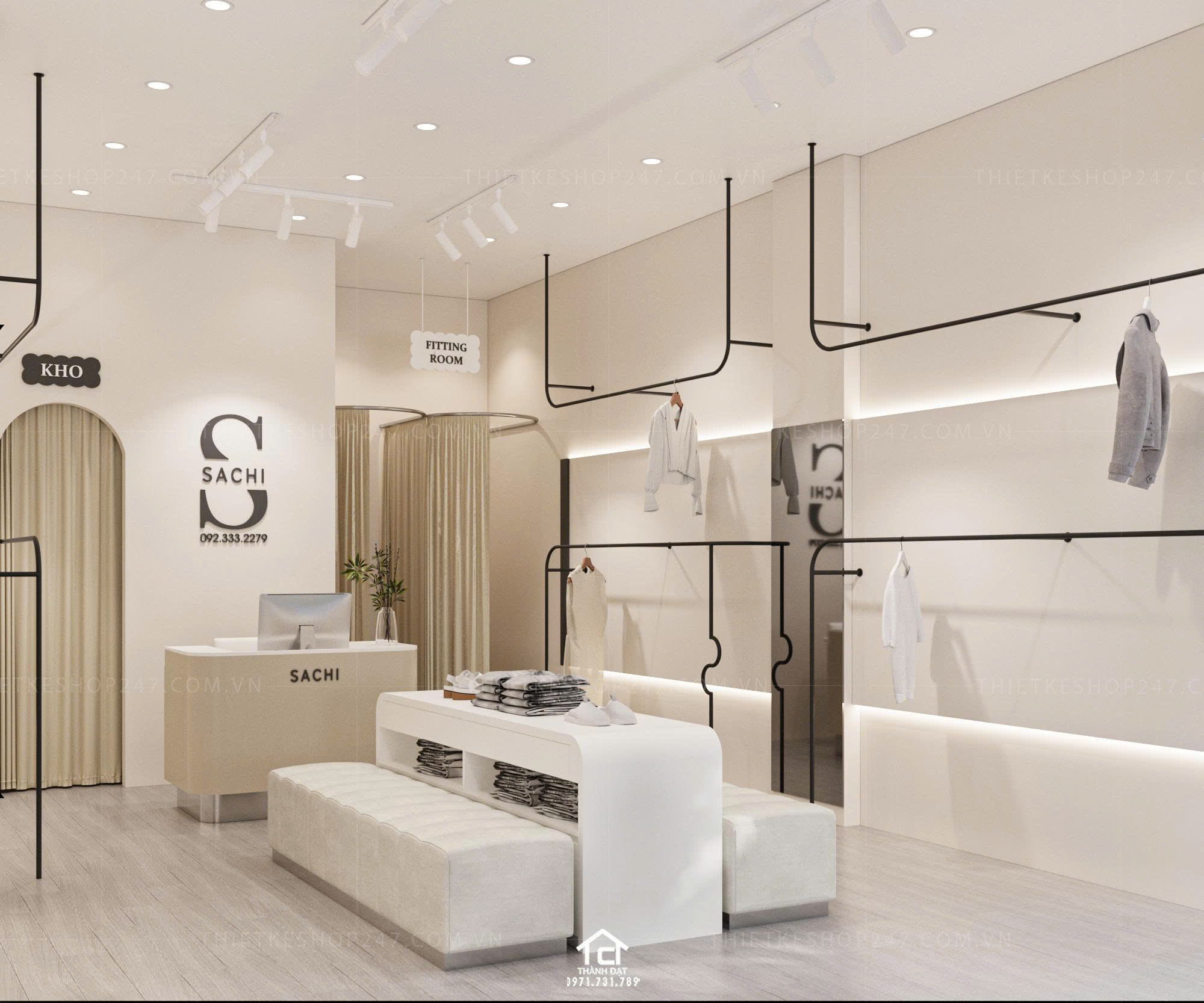 thiết kế shop thời trang đẹp trẻ trung