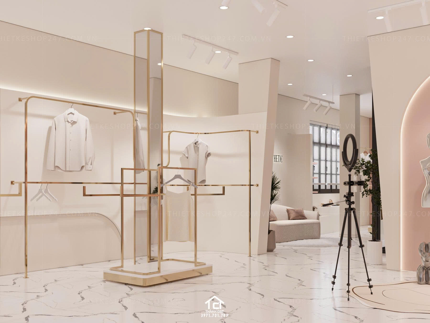 thiết kế shop thời trang đẹp trẻ trung