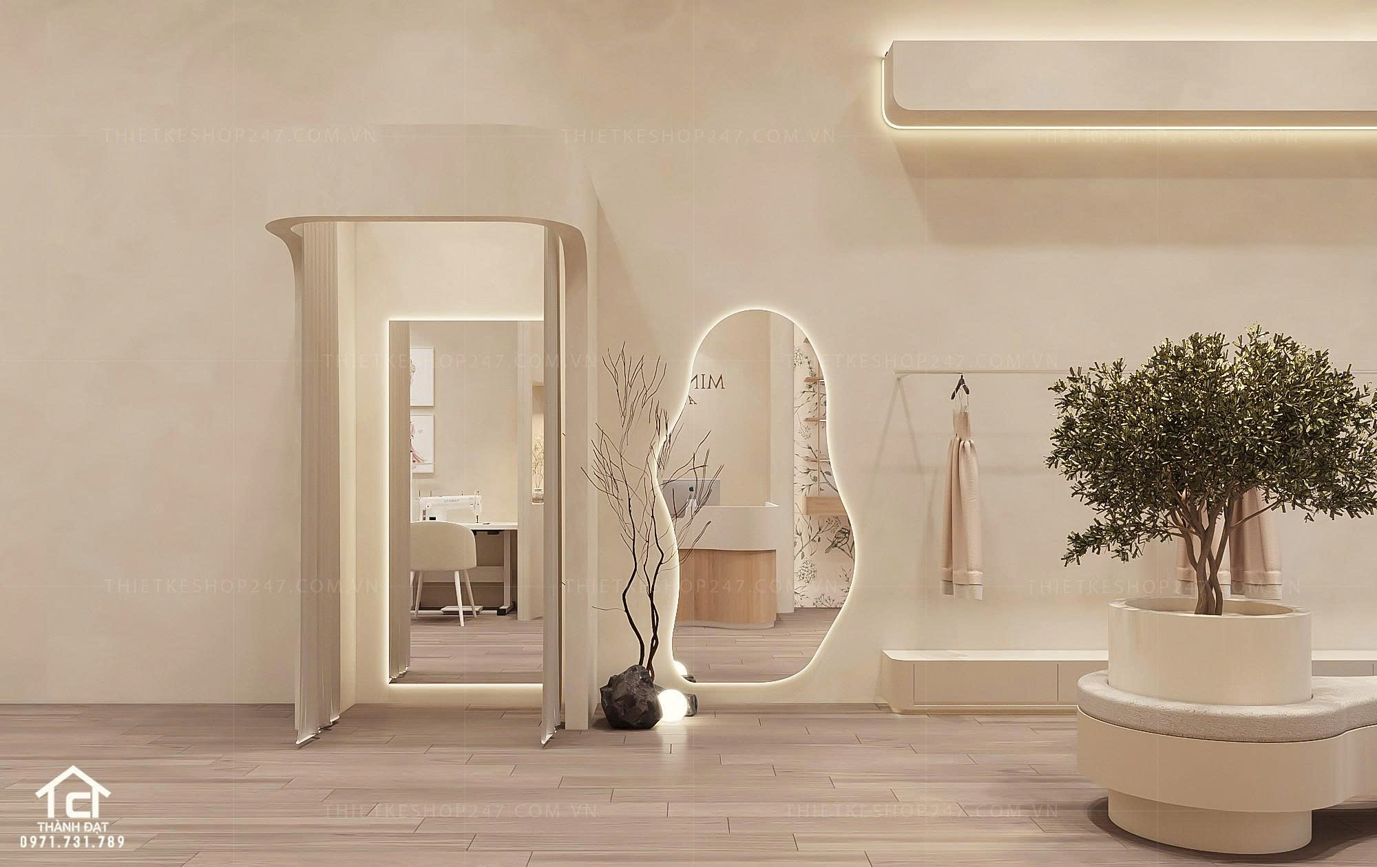 thiết kế shop thời trang đẹp trẻ trung