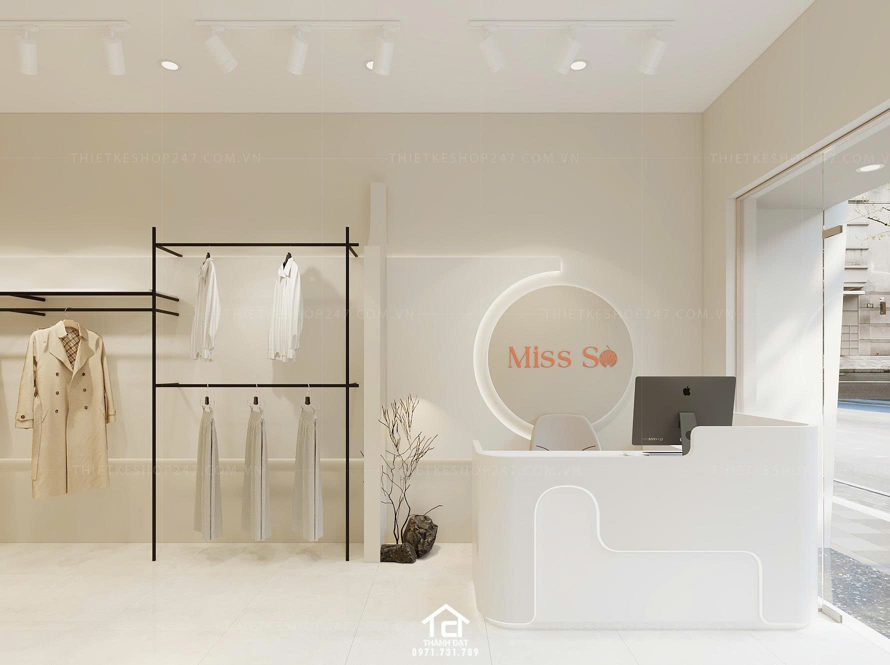 thiết kế shop thời trang đẹp trẻ trung