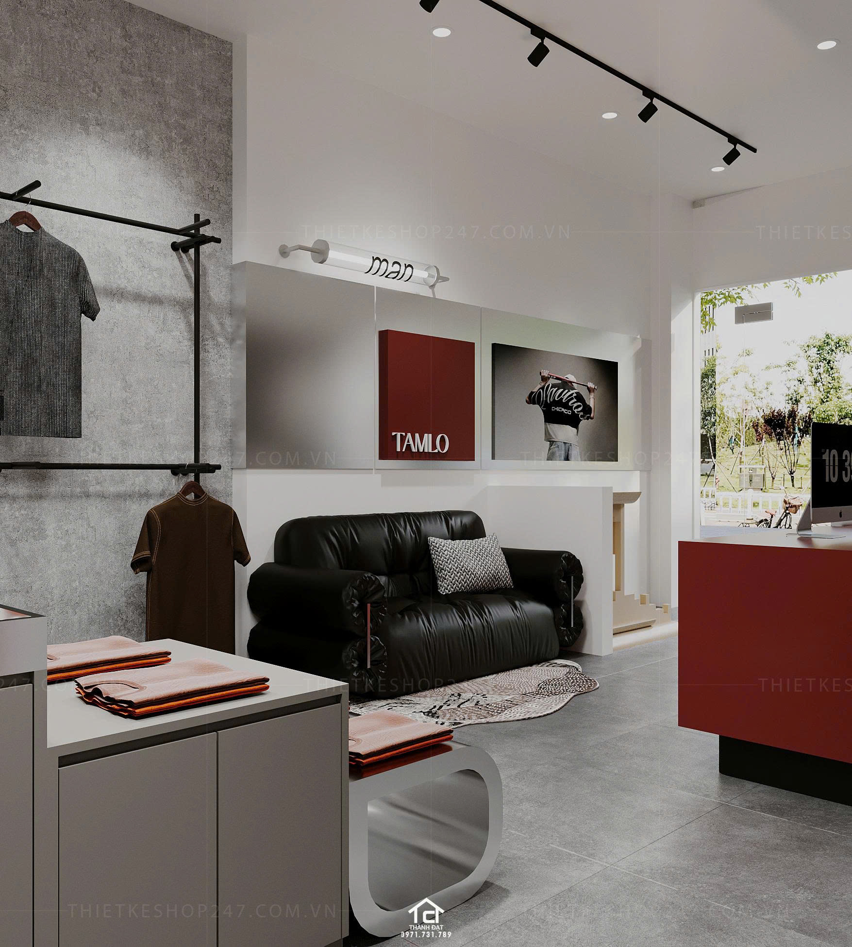 thiết kế shop thời trang đẹp trẻ trung