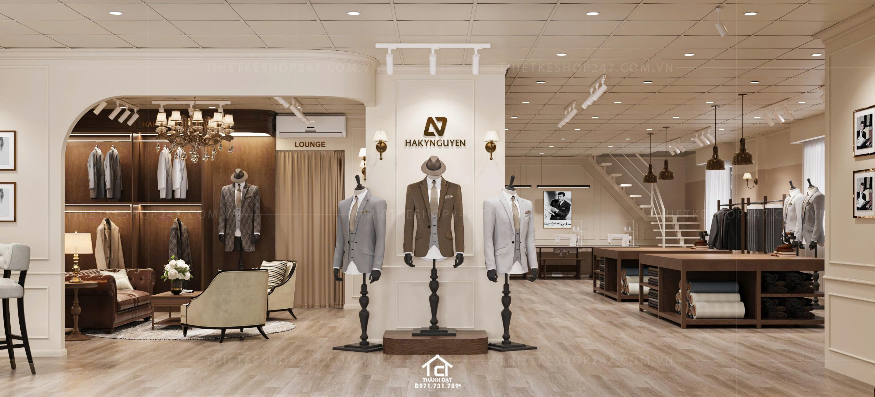 Thiết kế shop thời trang đẹp và sang