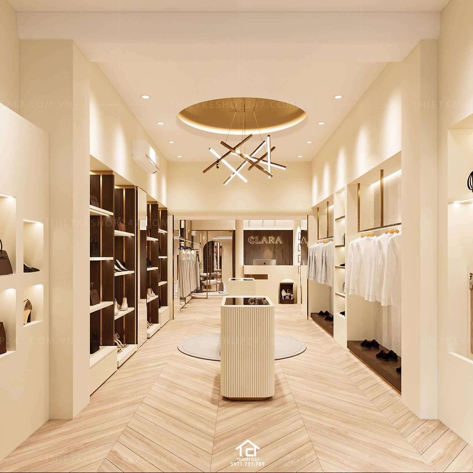 Mẫu thiết kế shop thời trang đẹp ấn tượng và sang trọng – CLARA