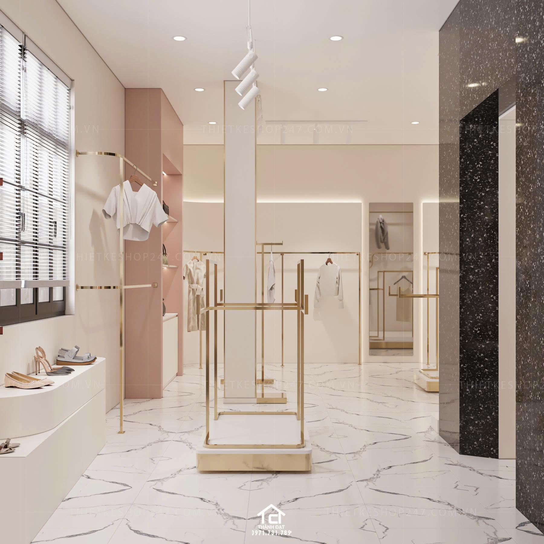 thiết kế shop thời trang đẹp xinh