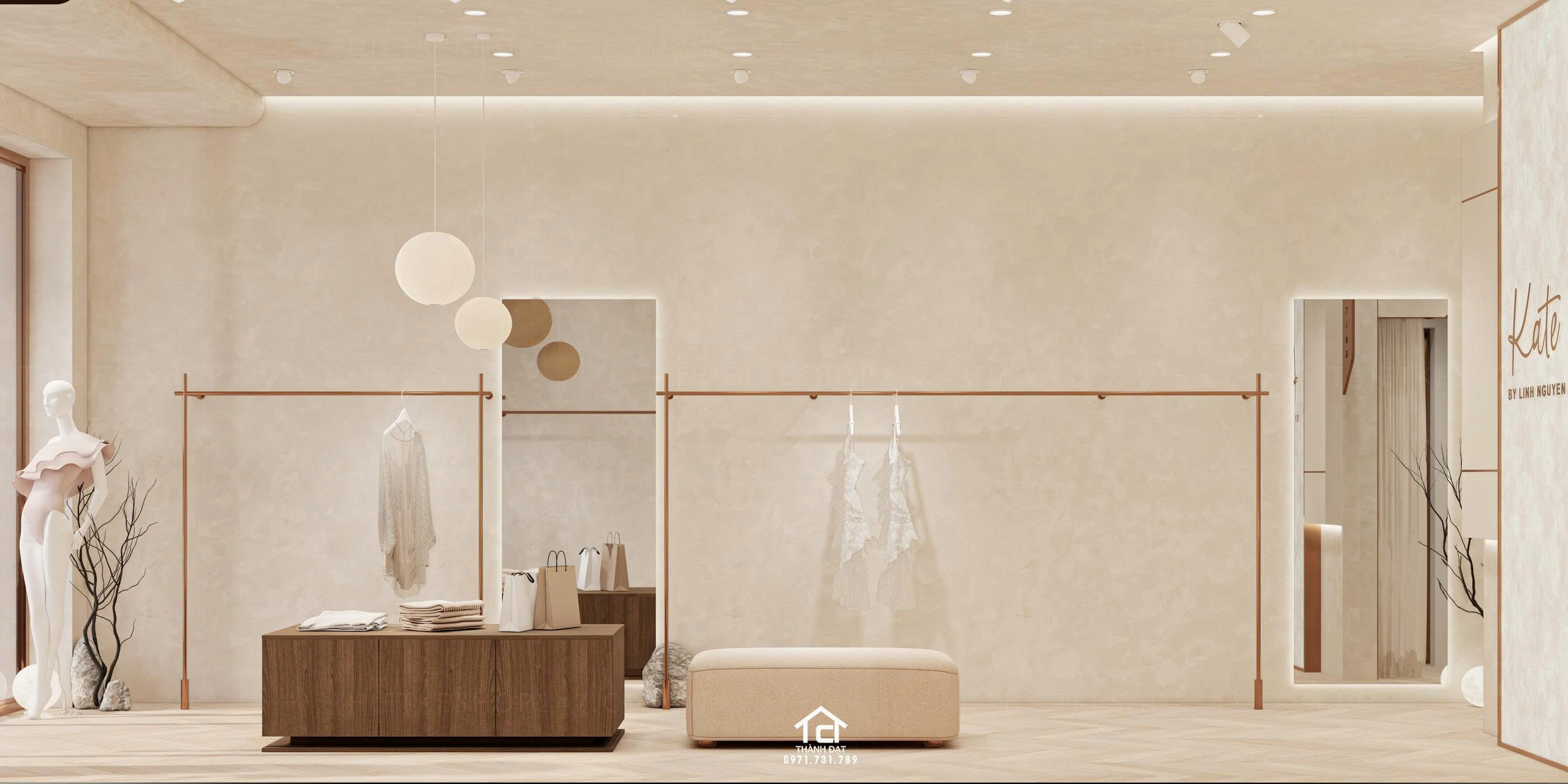 thiết kế shop thời trang đẹp xinh