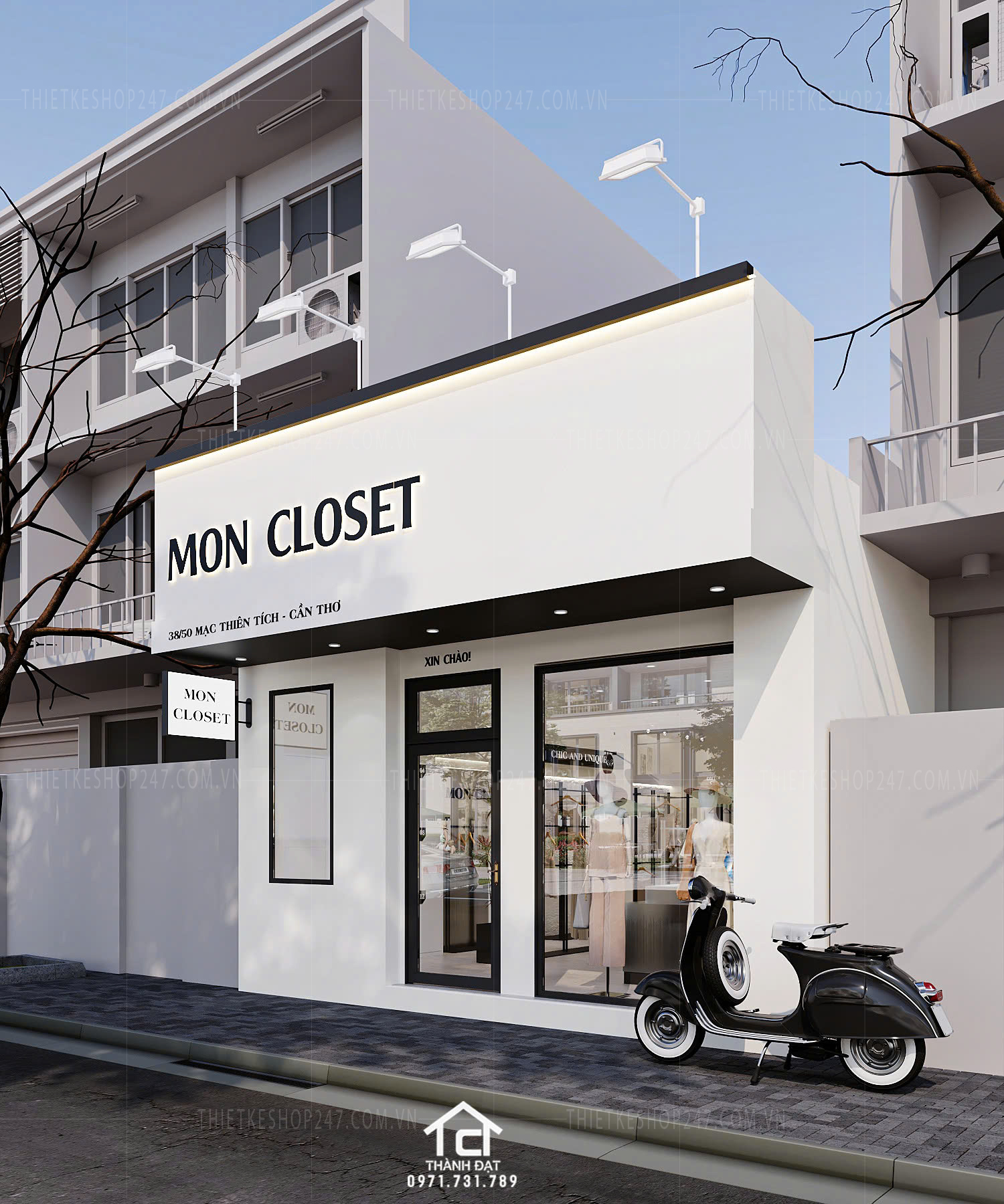 thiết kế shop thời trang đẹp