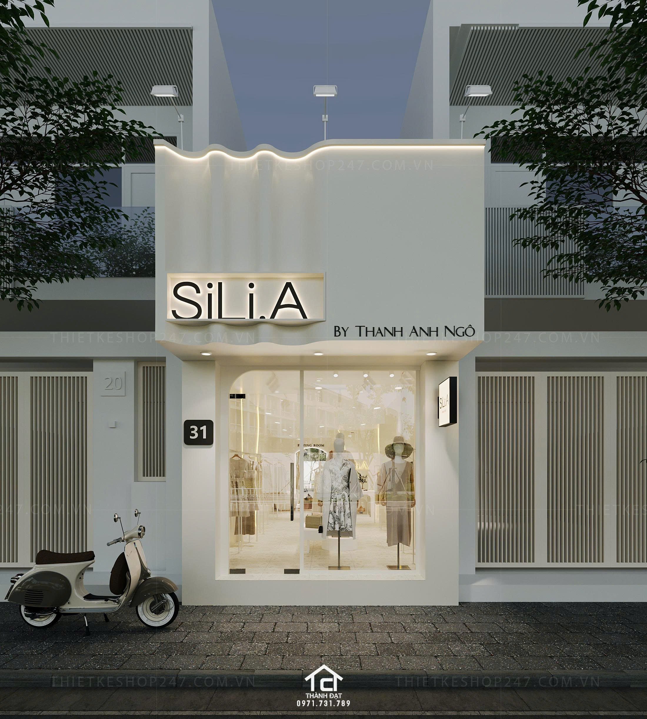 thiết kế shop thời trang đẹp