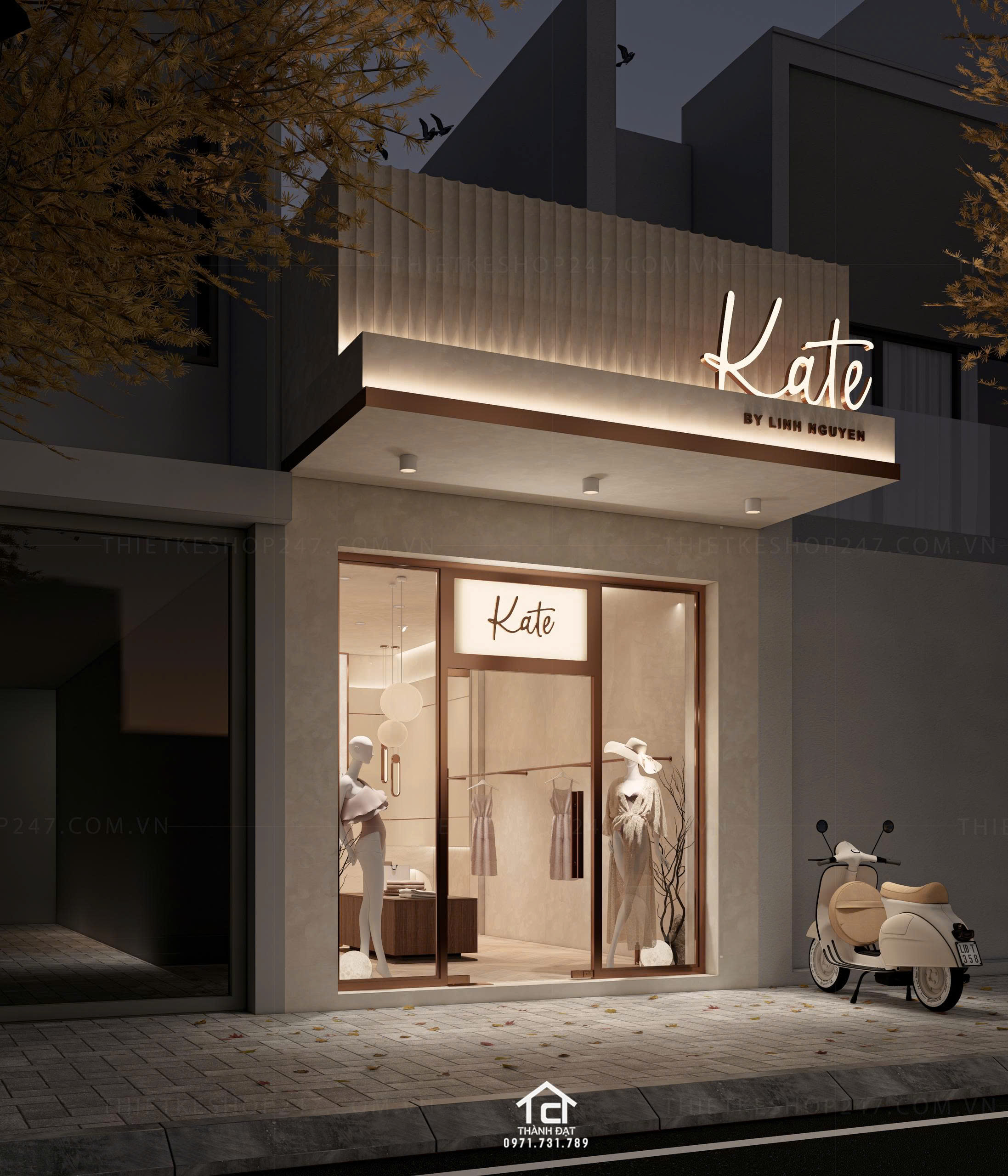 thiết kế shop thời trang đẹp