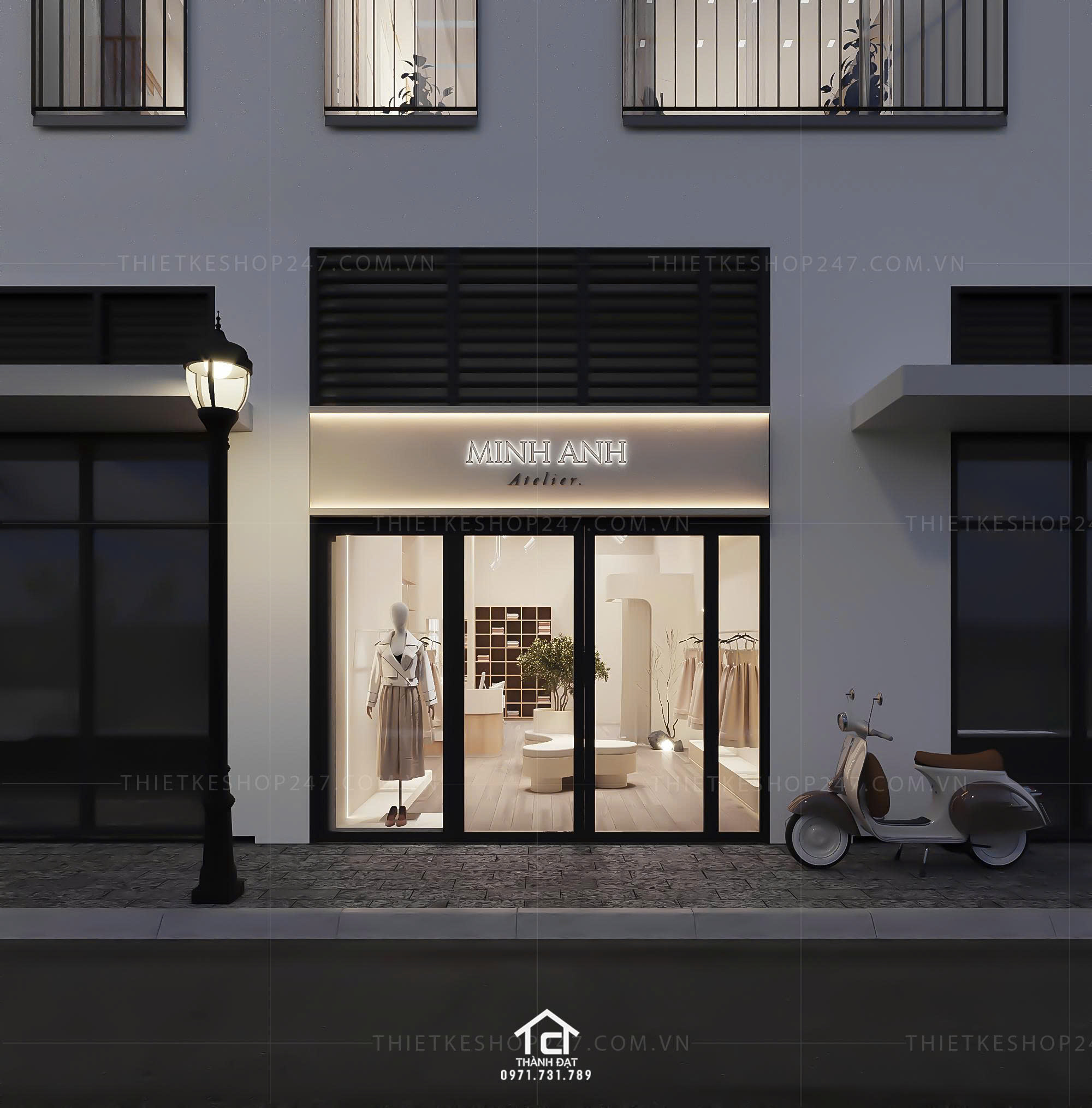 thiết kế shop thời trang đẹp