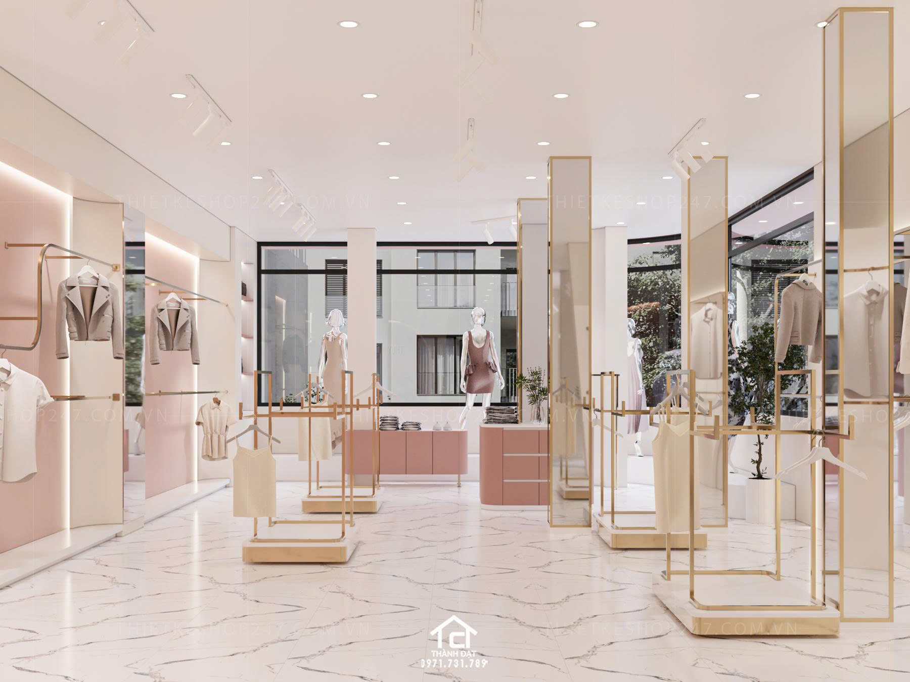 thiết kế shop thời trang đẹp ấn tượng